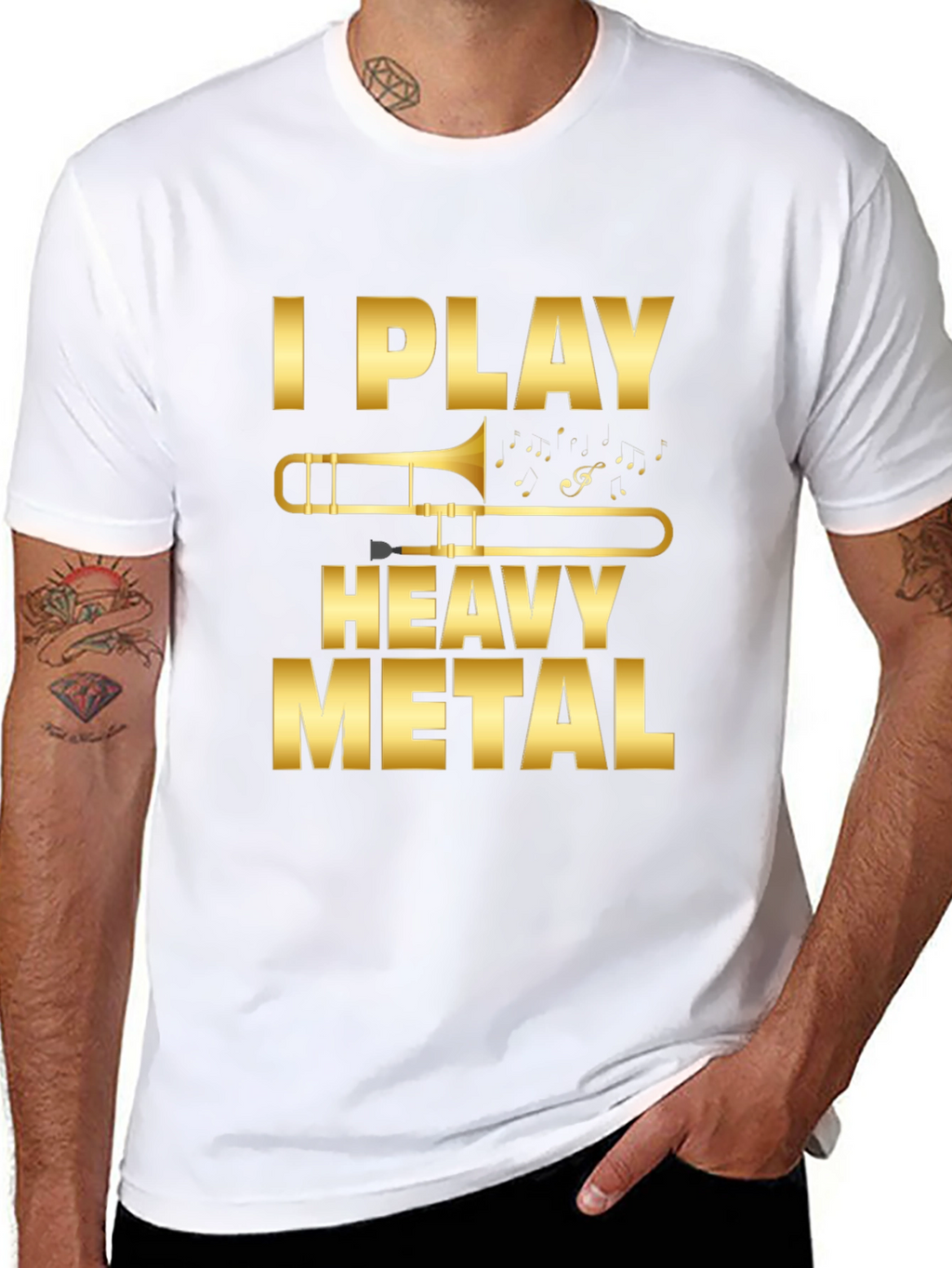 I Play Heavy Metal Trombone T-Shirt