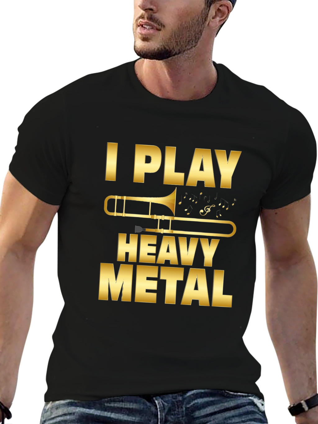 I Play Heavy Metal Trombone T-Shirt