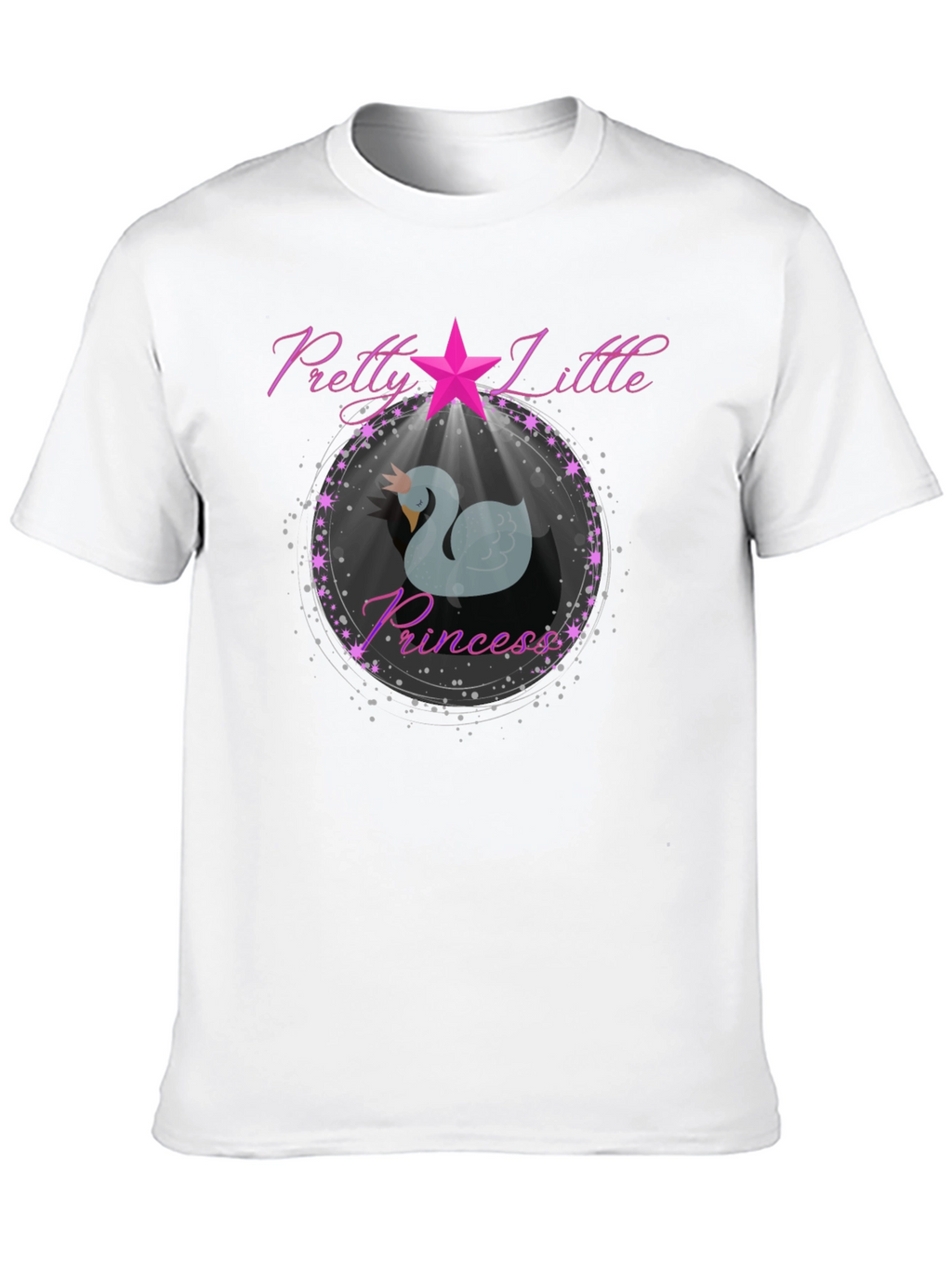 Pretty Little Princess Swan T-Shirt - Black