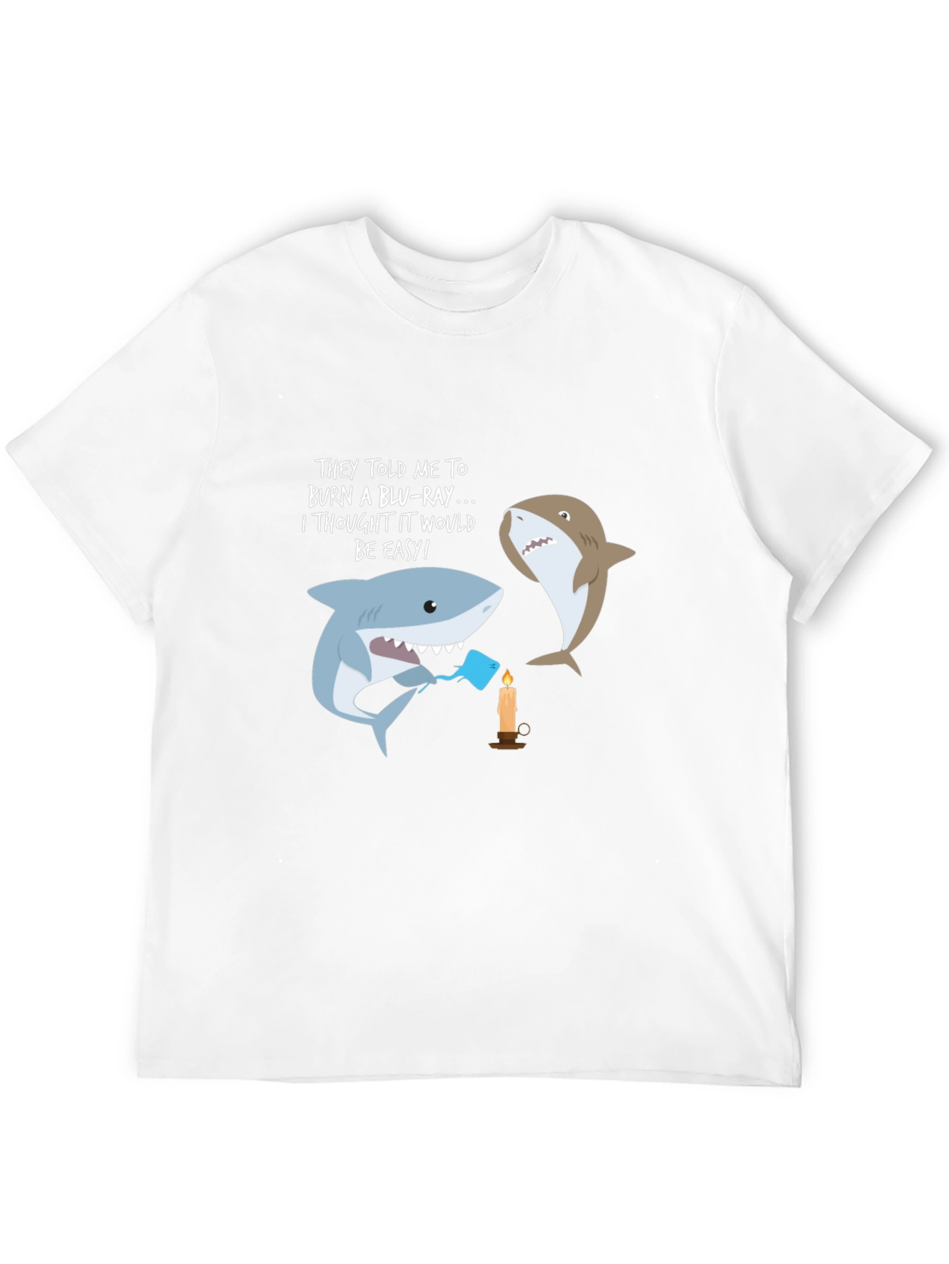 Funny Shark Burn Blu-Ray T-Shirt