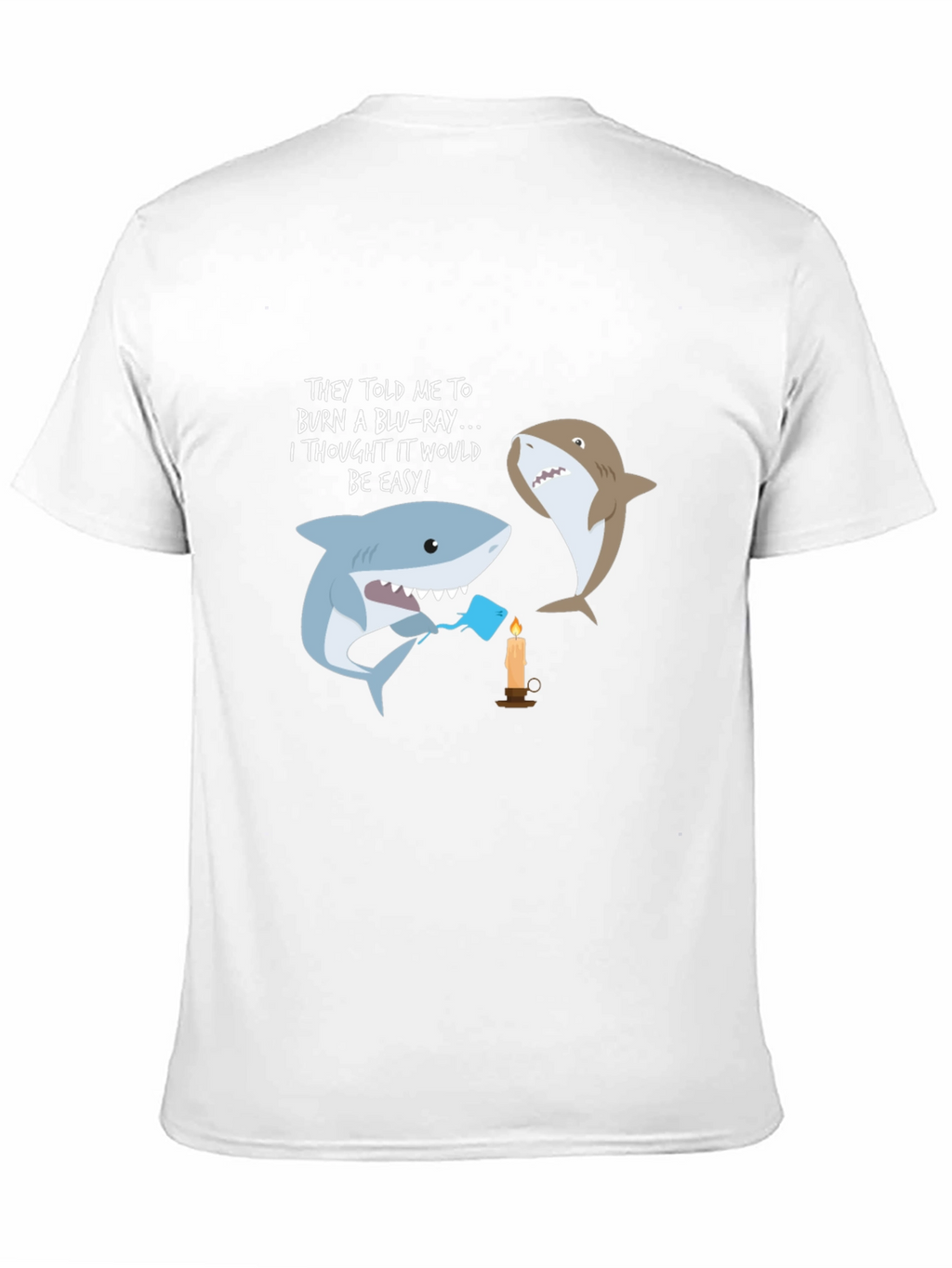 Funny Shark Burn Blu-Ray T-Shirt