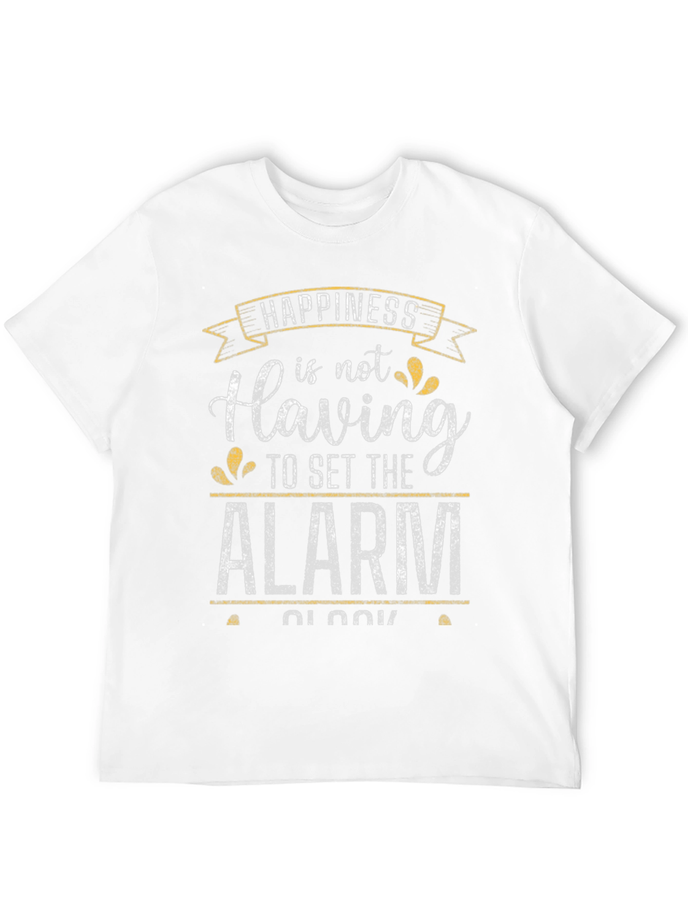 Happiness Alarm Clock T-Shirt - Black
