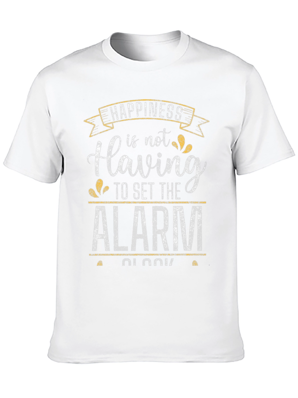 Happiness Alarm Clock T-Shirt - Black