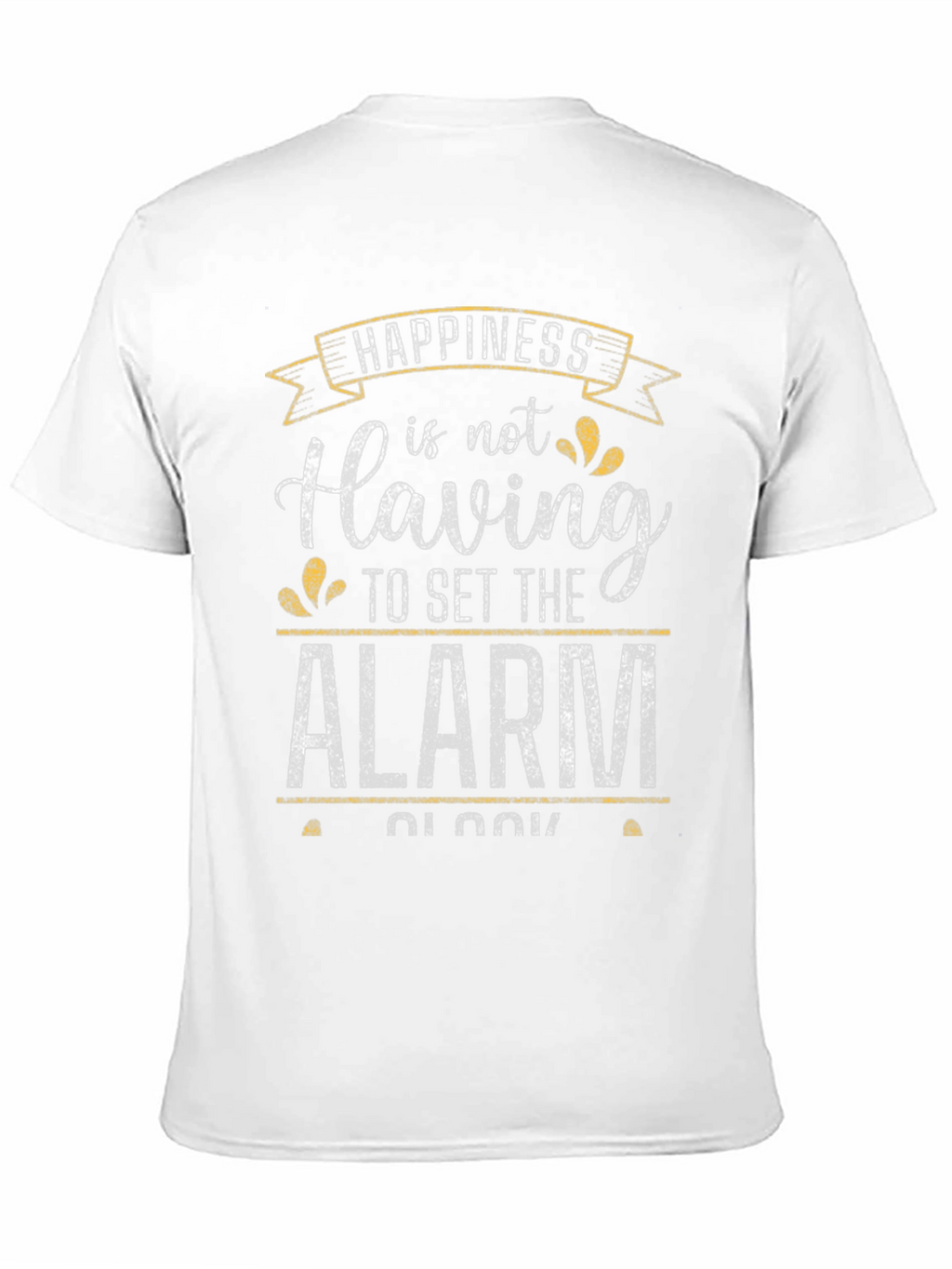 Happiness Alarm Clock T-Shirt - Black