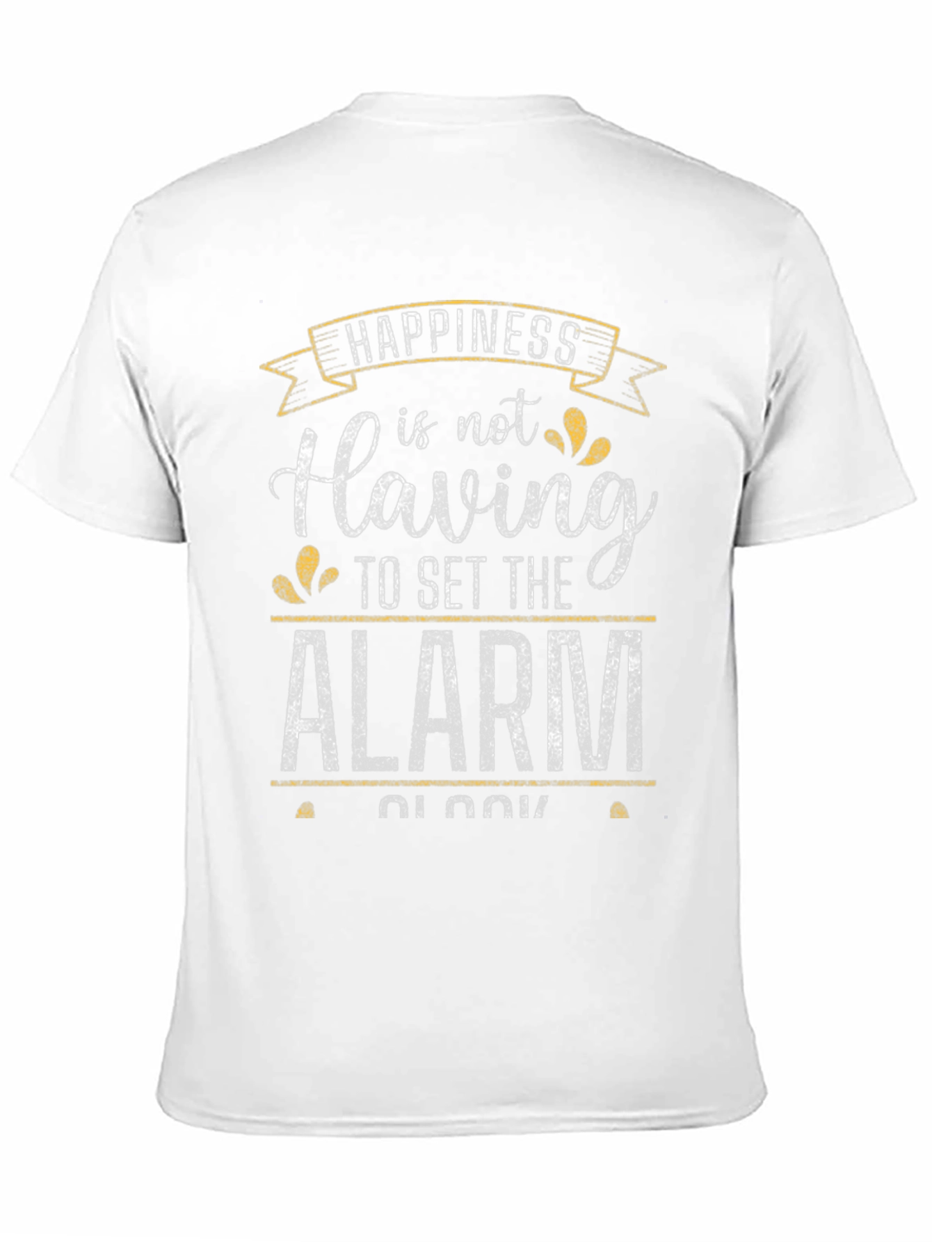 Happiness Alarm Clock T-Shirt - Black