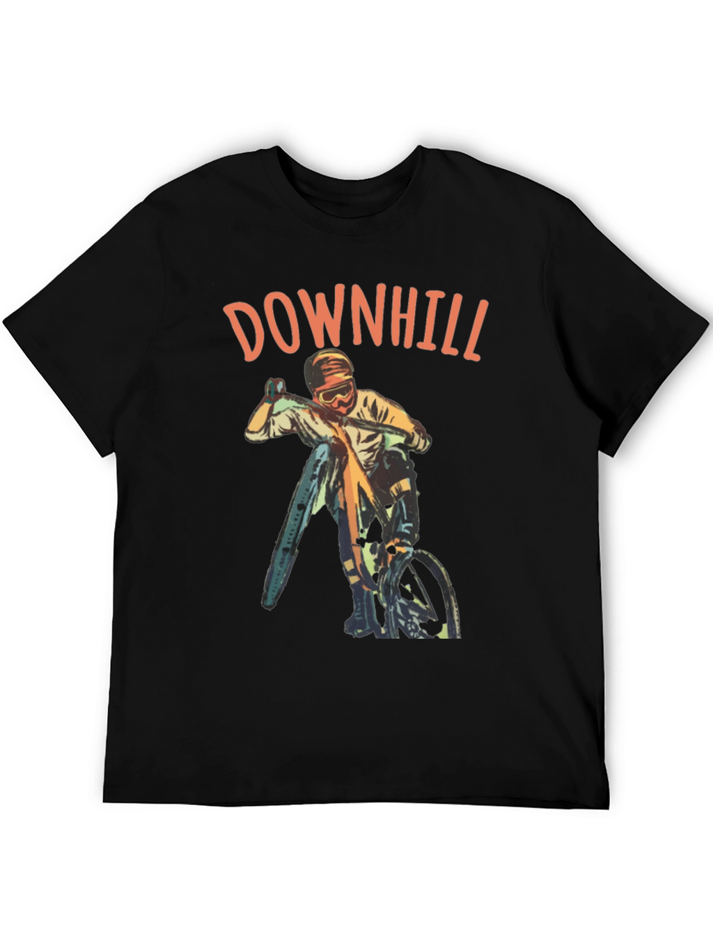 Downhill Biker Graphic T-Shirt