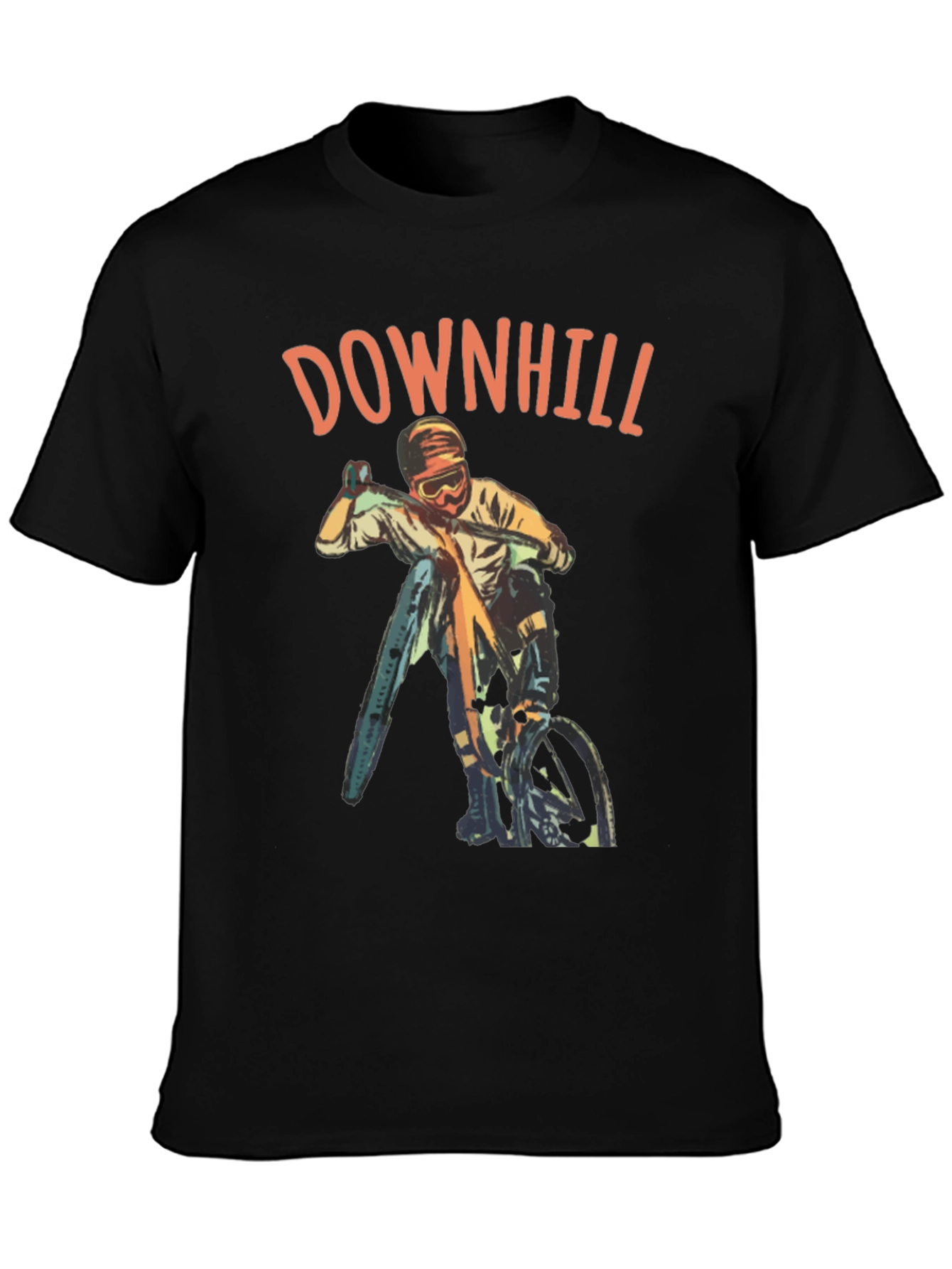 Downhill Biker Graphic T-Shirt