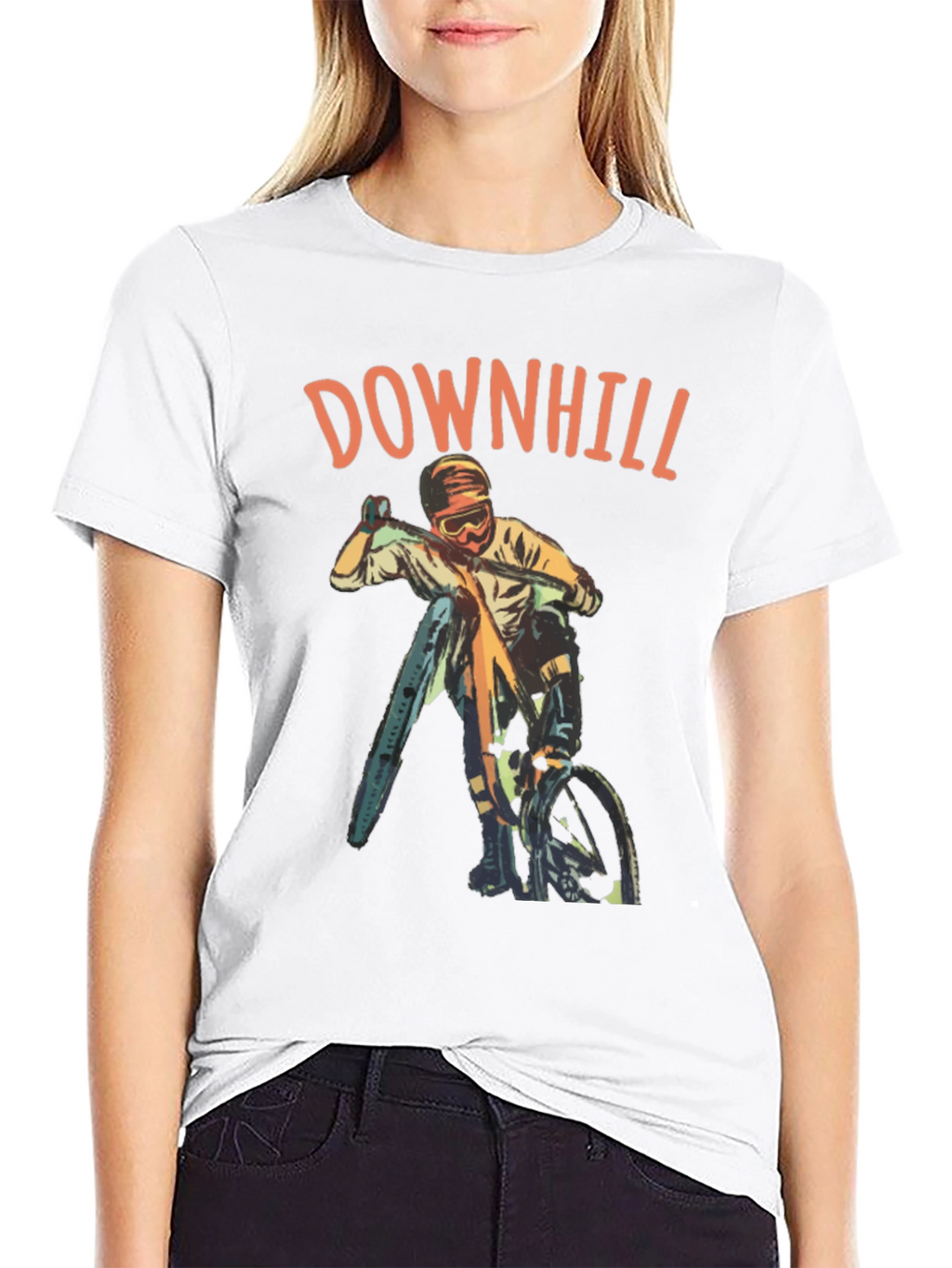 Downhill Biker Graphic T-Shirt