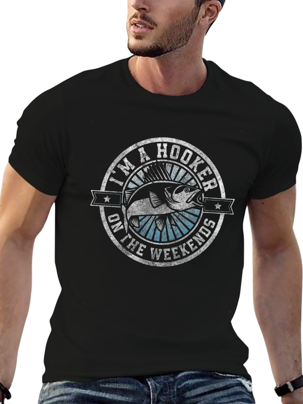 Im A Hooker On The Weekends Funny Fishing T-Shirt