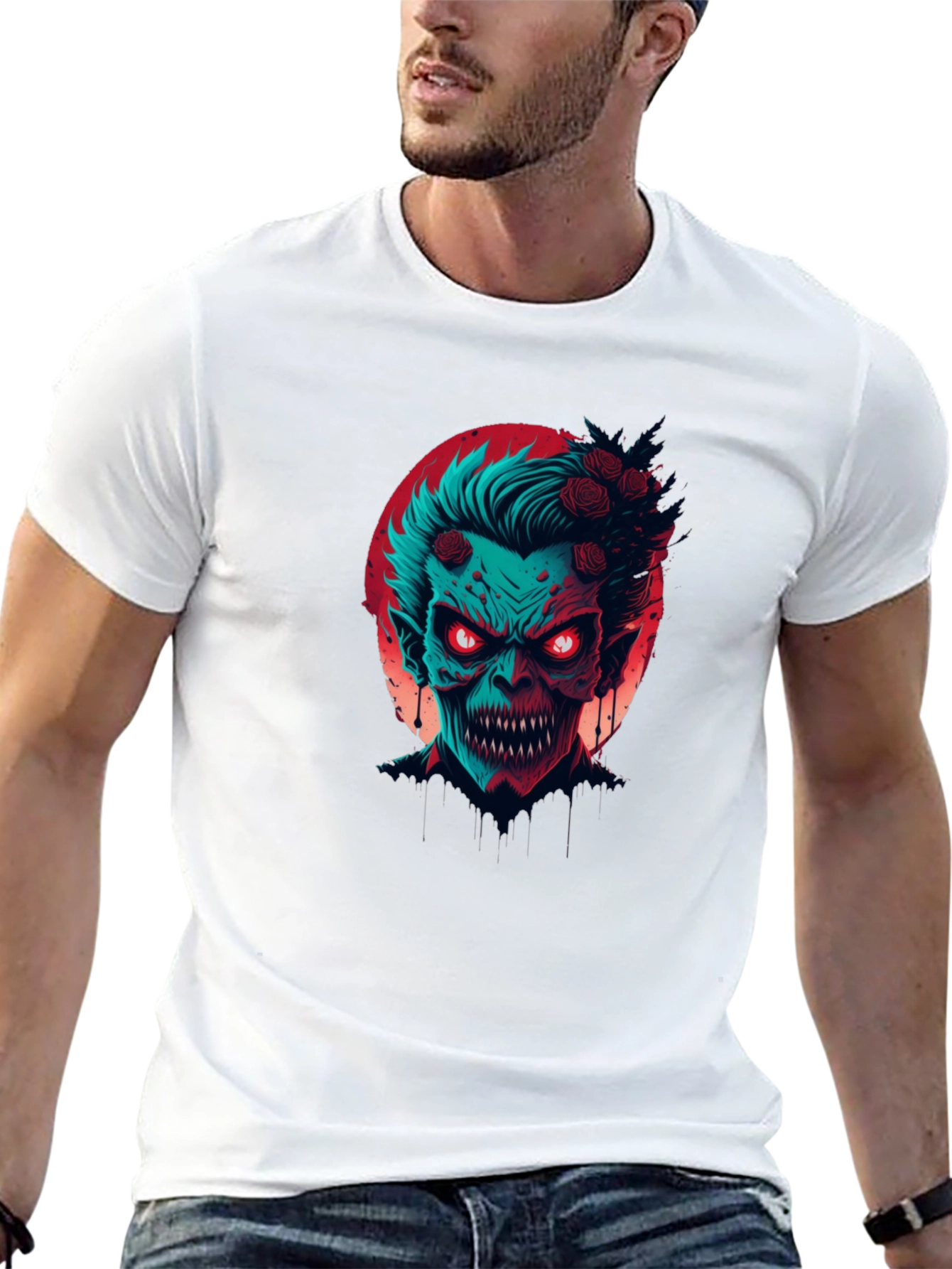 Monster Graphic Print Crew Neck T-Shirt