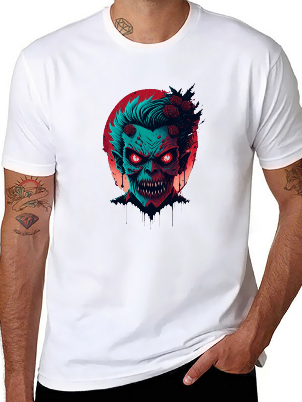 Monster Graphic Print Crew Neck T-Shirt
