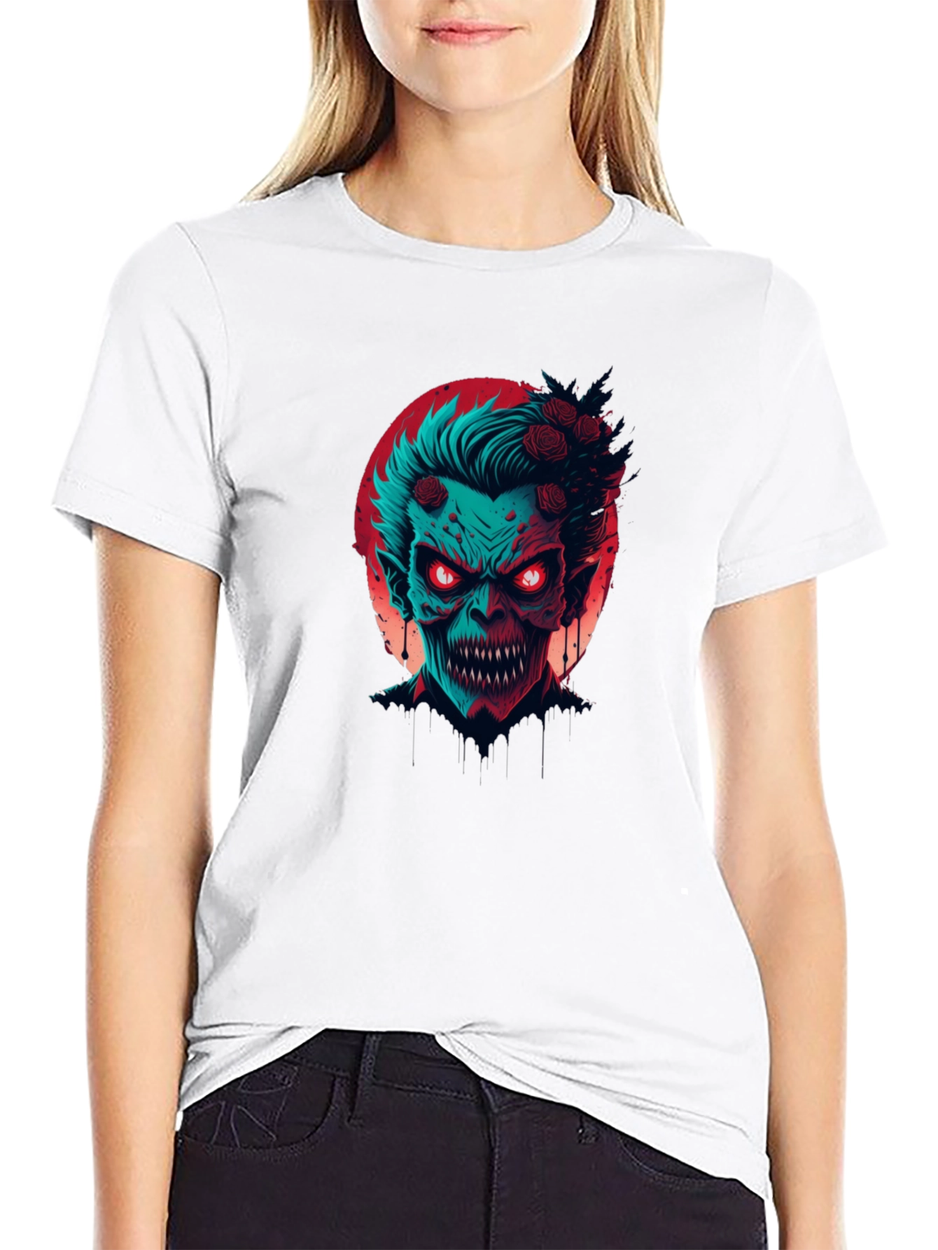 Monster Graphic Print Crew Neck T-Shirt