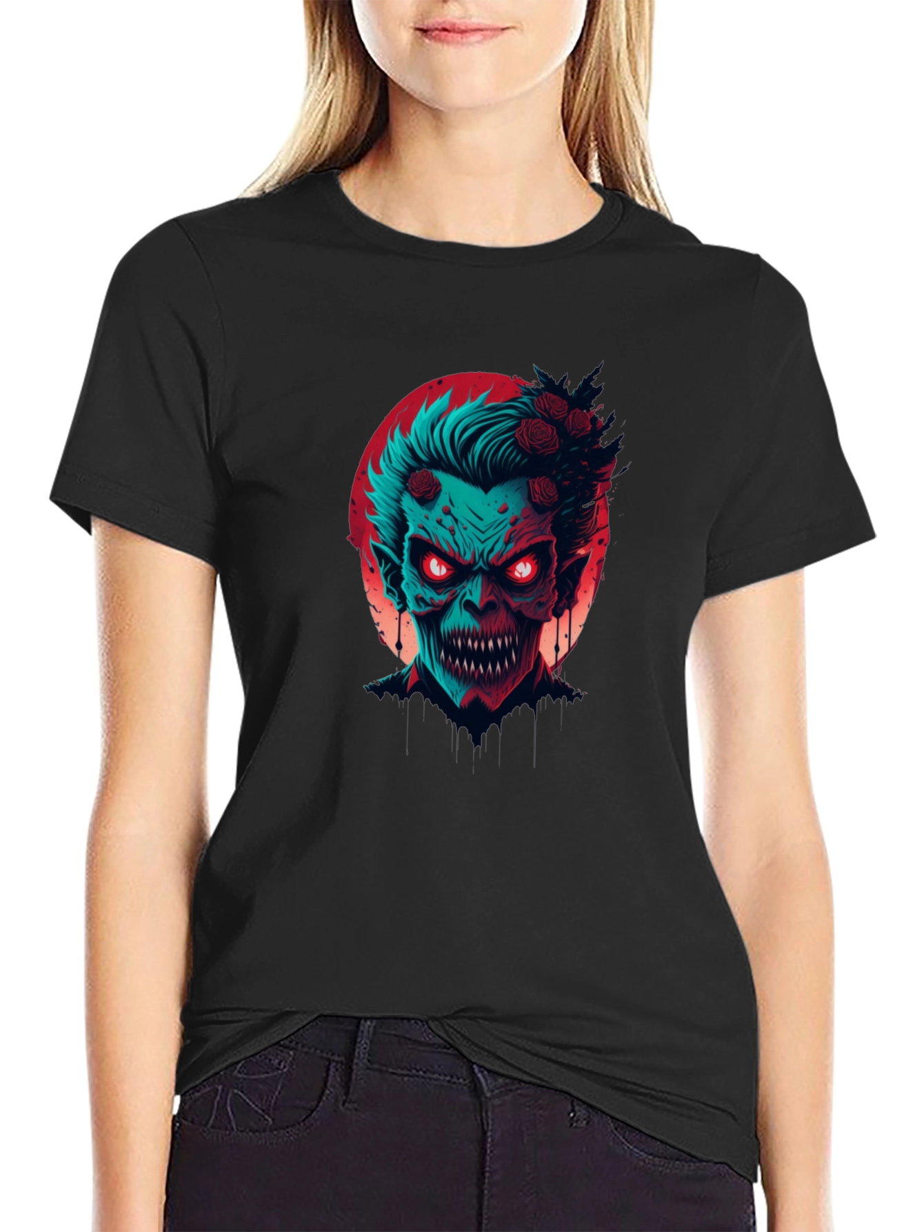 Monster Graphic Print Crew Neck T-Shirt