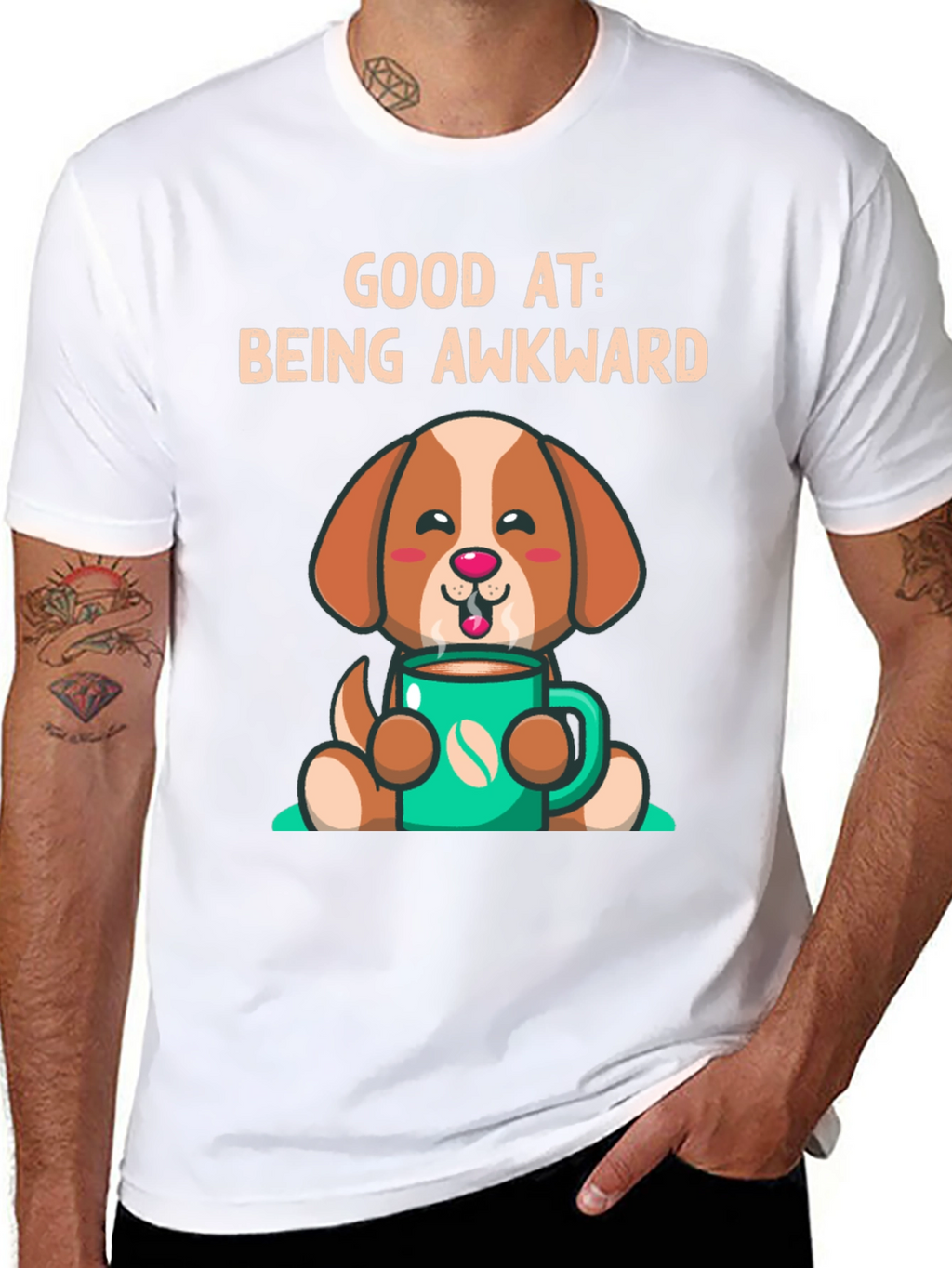 Awkward Dog Graphic T-Shirt