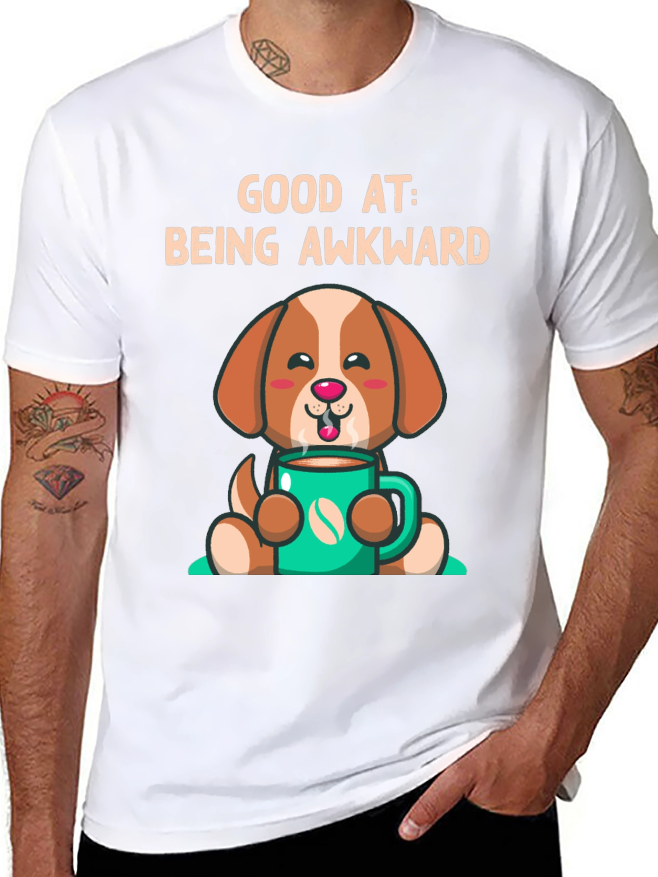 Awkward Dog Graphic T-Shirt