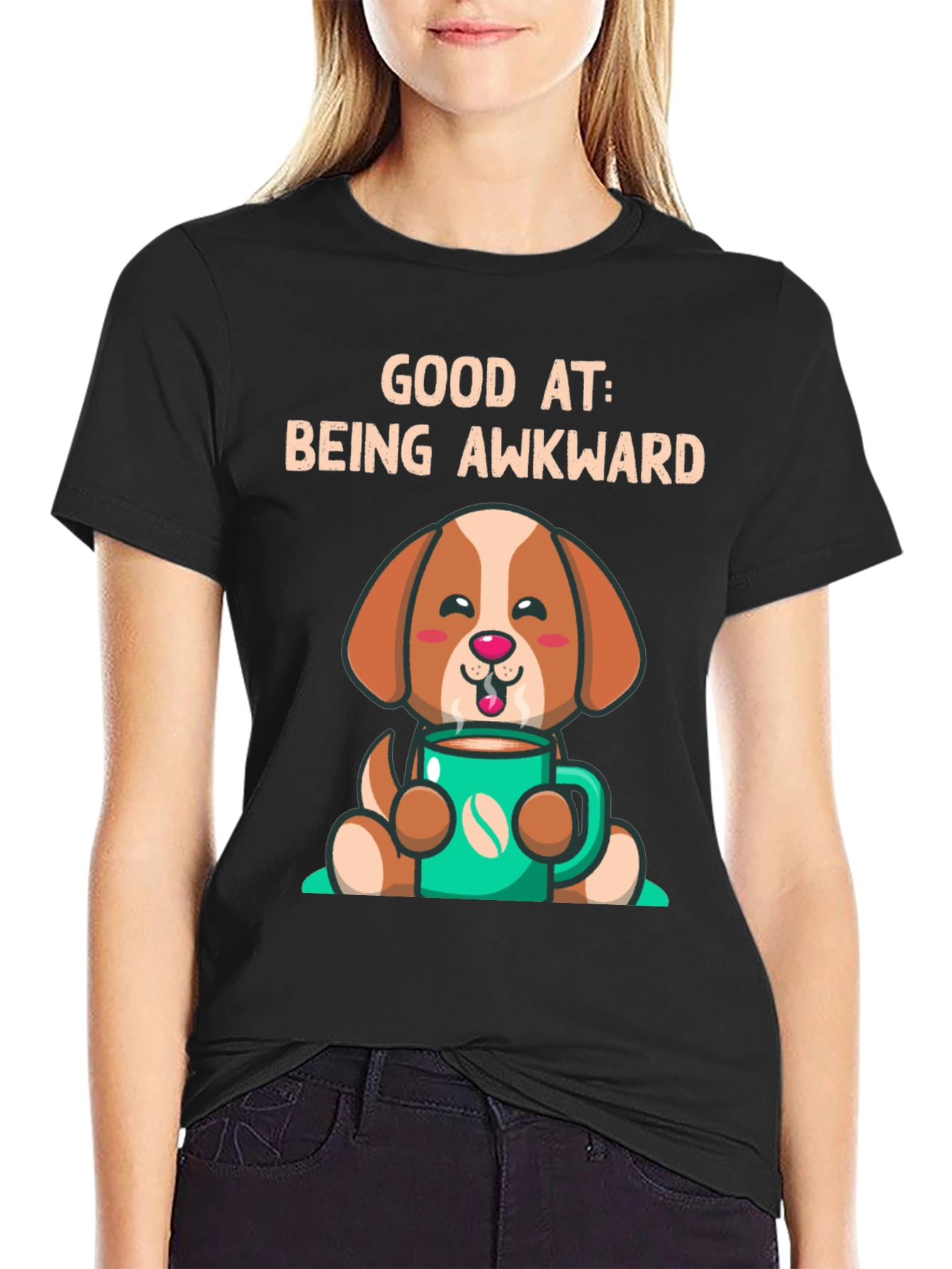 Awkward Dog Graphic T-Shirt