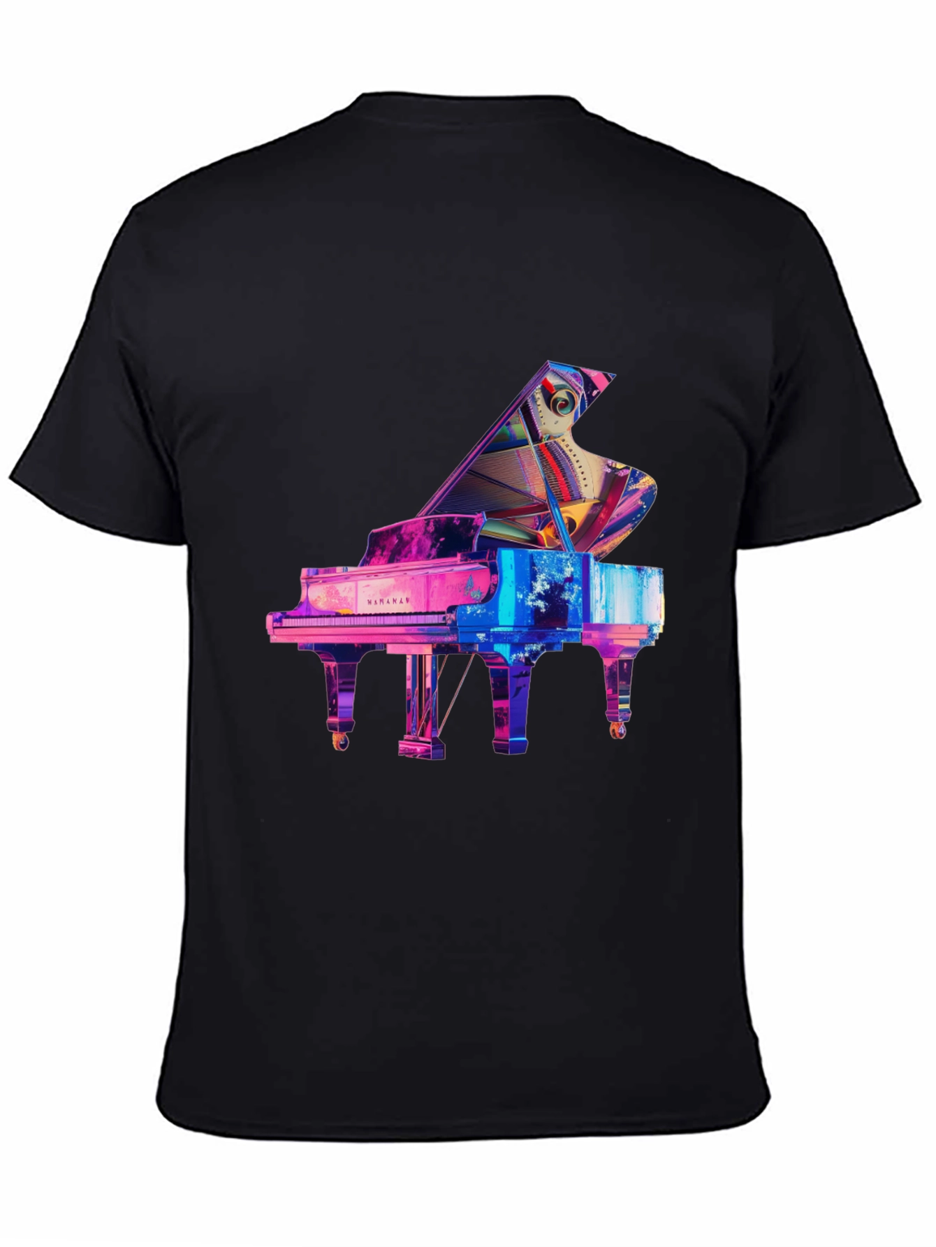 Abstract Grand Piano Graphic Tee - Stylish Music Lover Shirt