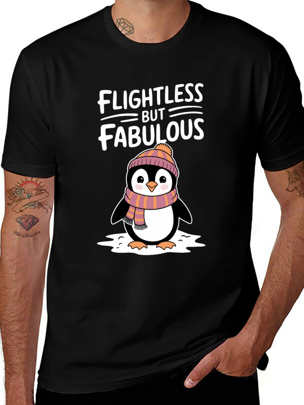 Flightless but Fabulous Penguin Graphic Tee
