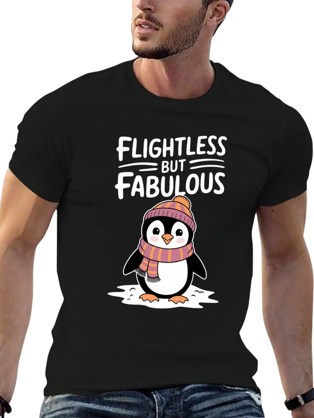 Flightless but Fabulous Penguin Graphic Tee