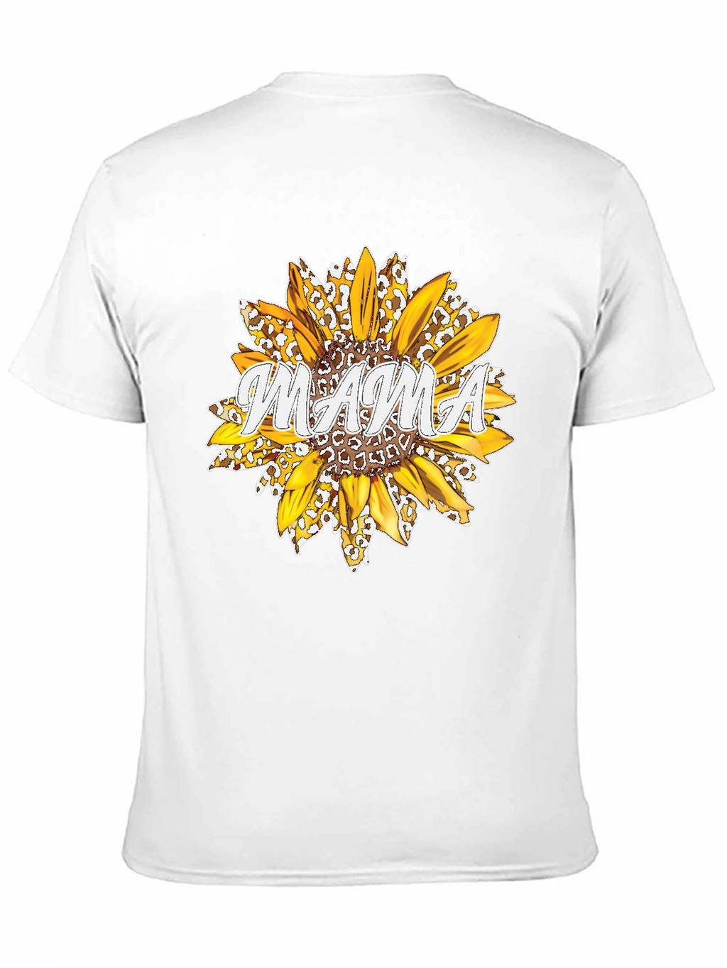 Mama Sunflower Graphic Tee - Black Cotton T-Shirt