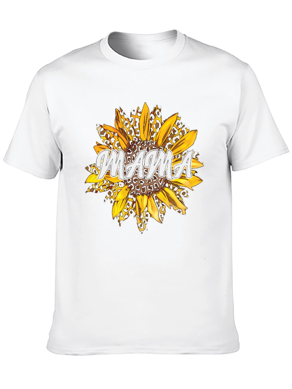 Mama Sunflower Graphic Tee - Black Cotton T-Shirt