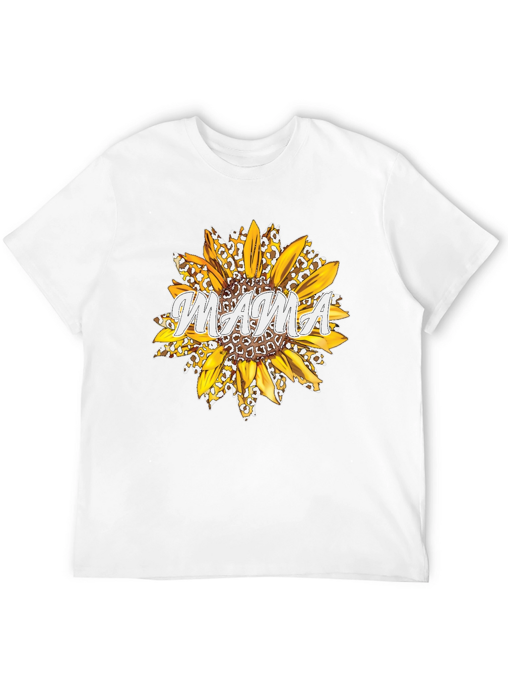 Mama Sunflower Graphic Tee - Black Cotton T-Shirt