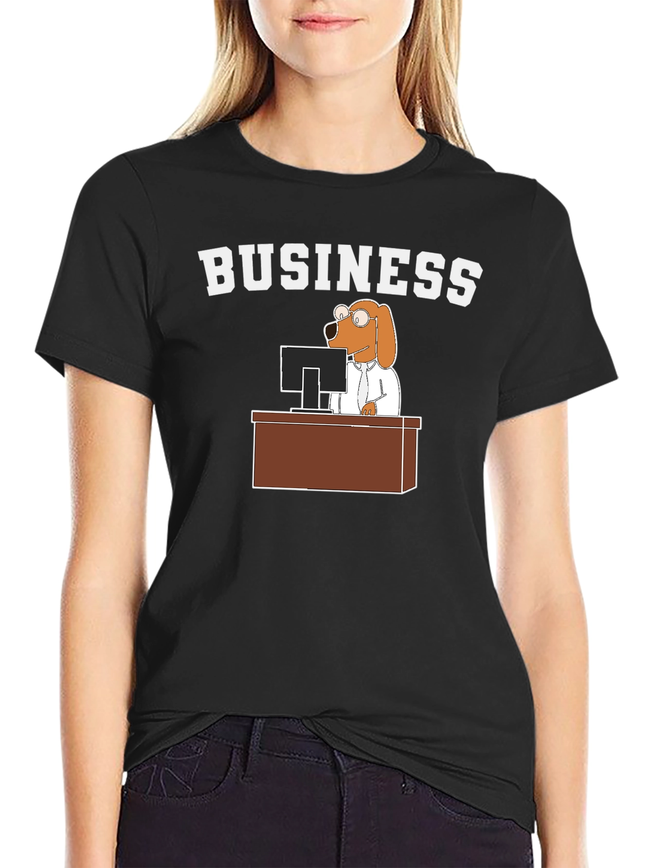 Business Dog T-Shirt - Funny Cartoon Tee