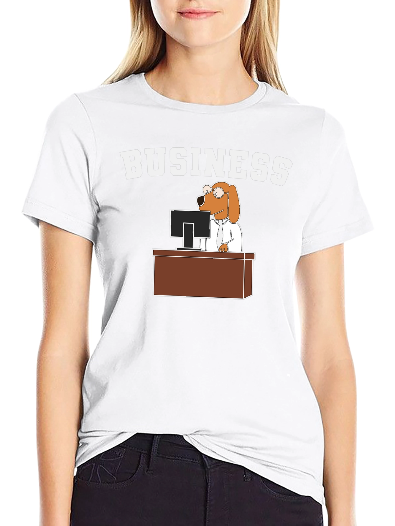 Business Dog T-Shirt - Funny Cartoon Tee