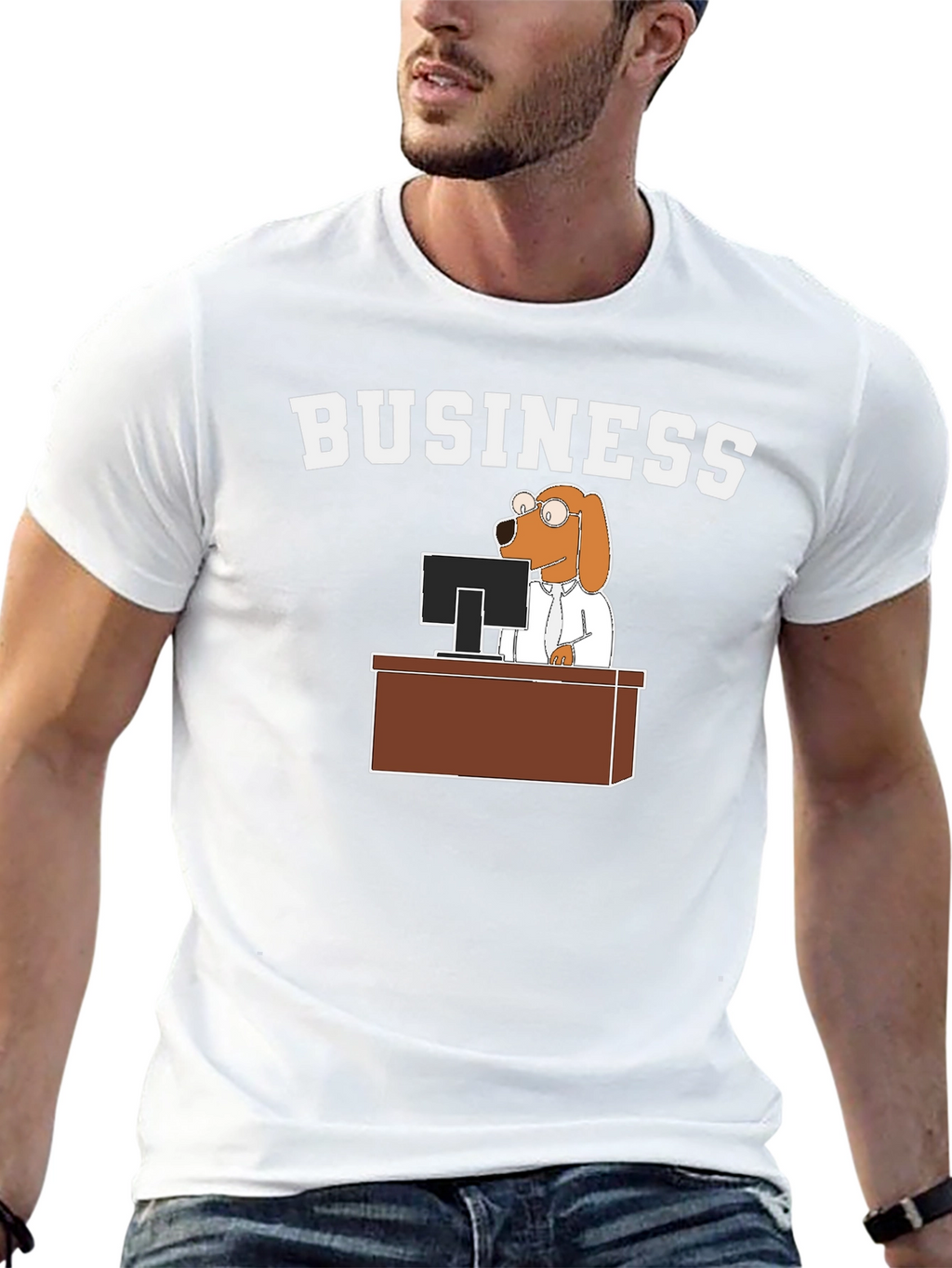 Business Dog T-Shirt - Funny Cartoon Tee