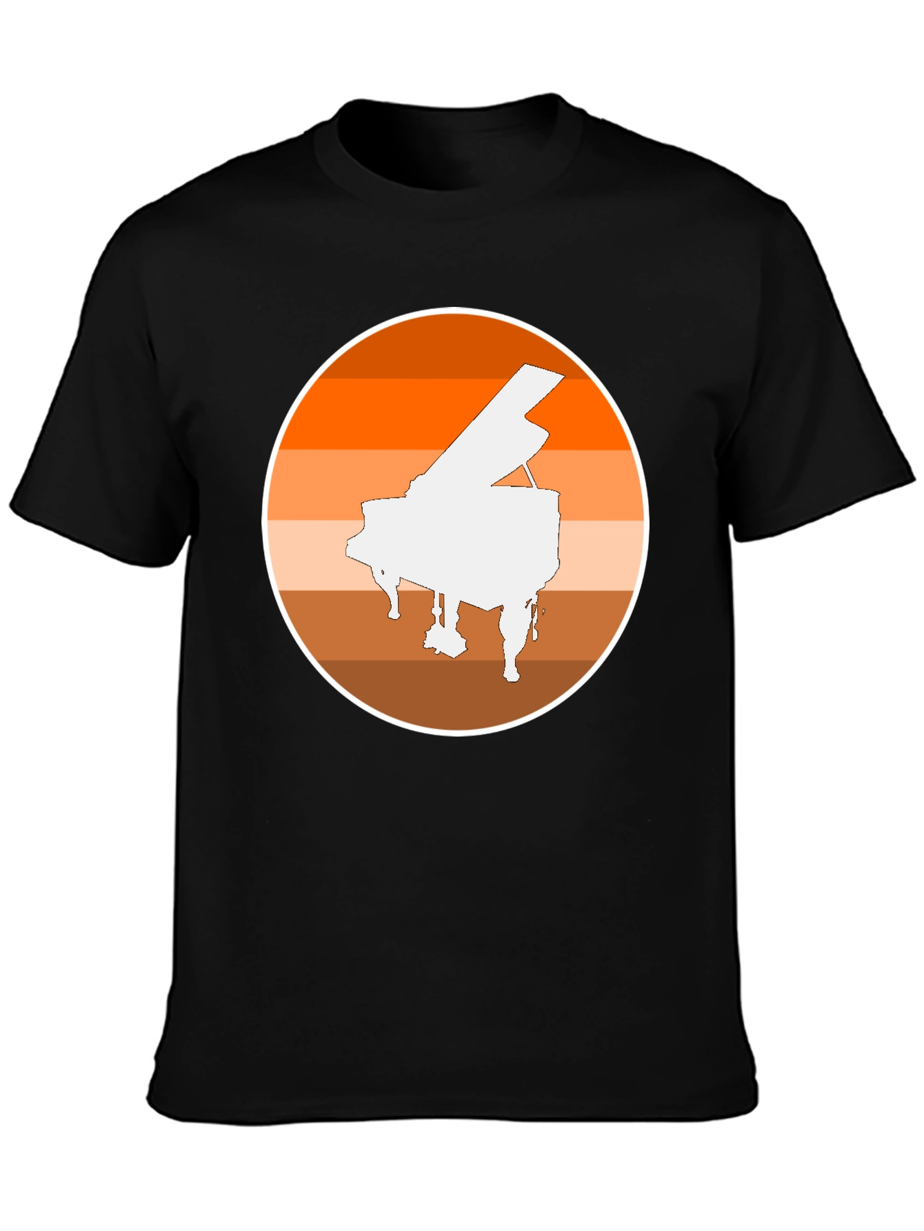 Piano Sunset Graphic Tee - Musician Style
