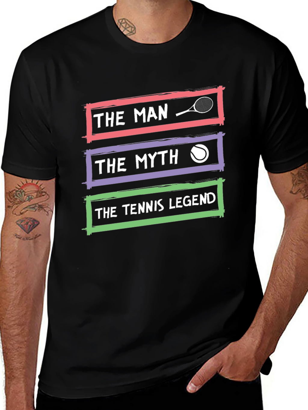 The Tennis Legend Graphic Tee - Man Myth Legend