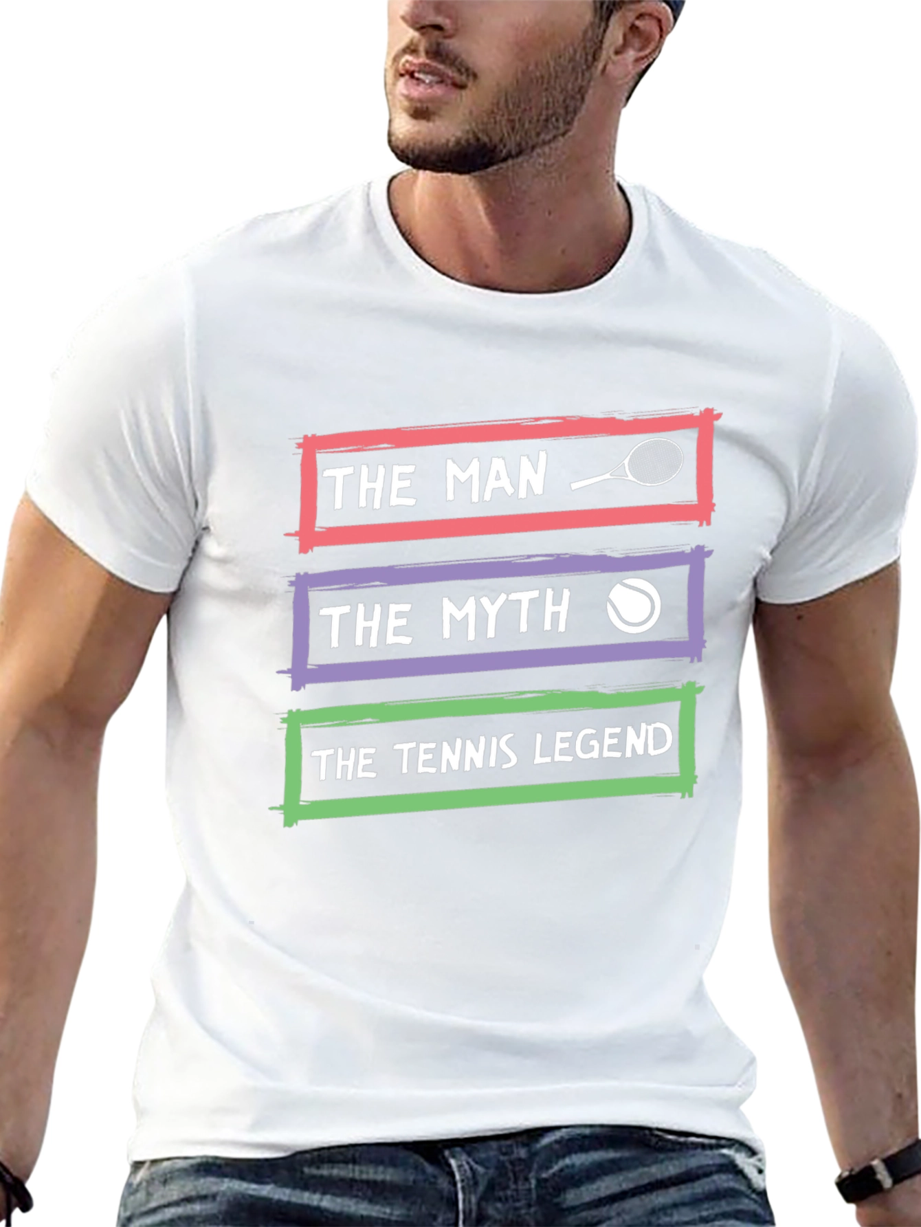 The Tennis Legend Graphic Tee - Man Myth Legend