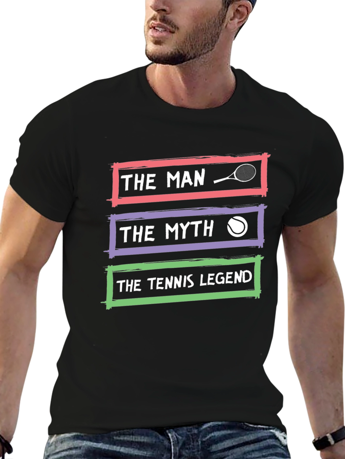 The Tennis Legend Graphic Tee - Man Myth Legend