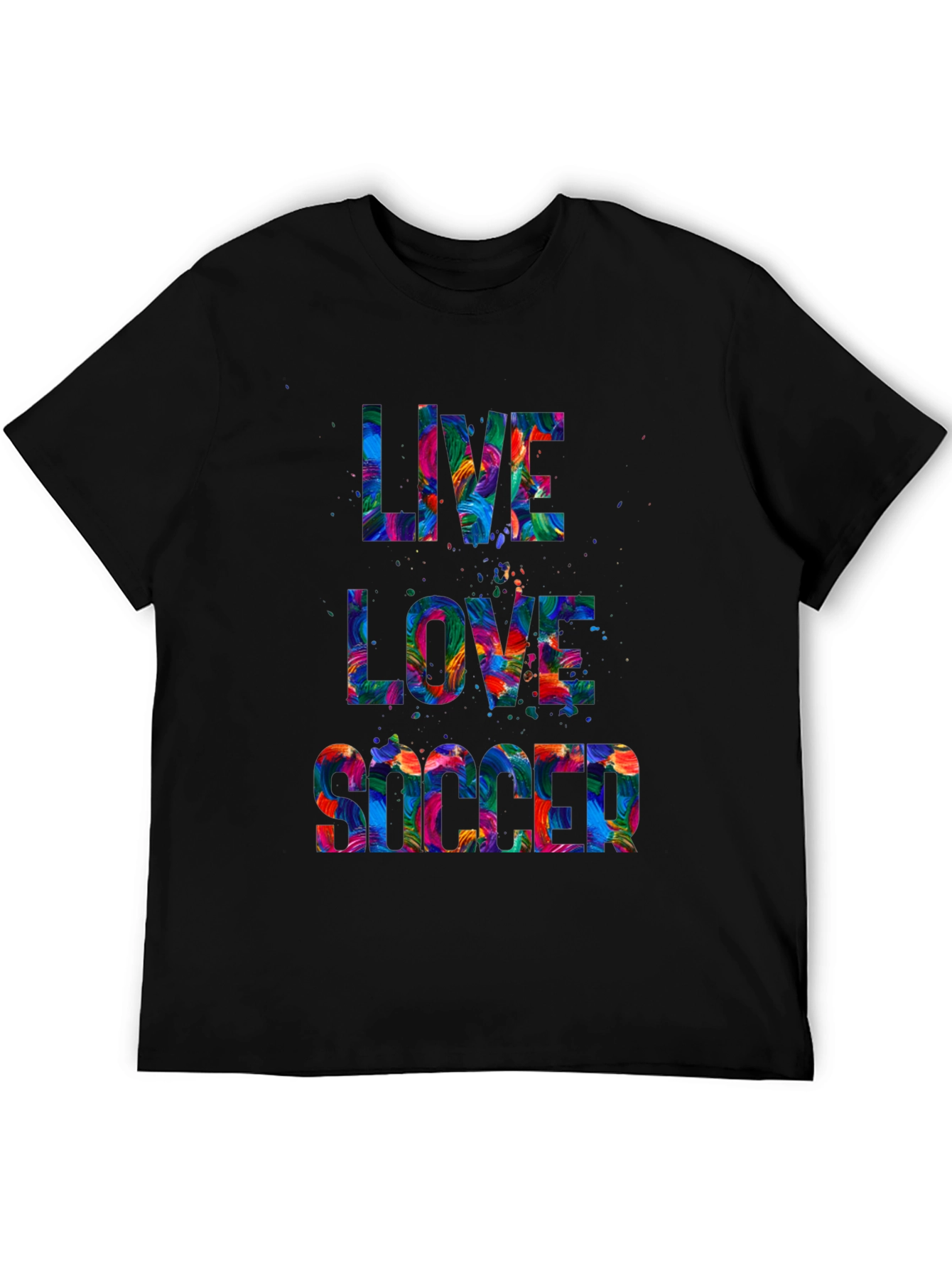 Live Love Soccer T-Shirt - Colorful Design