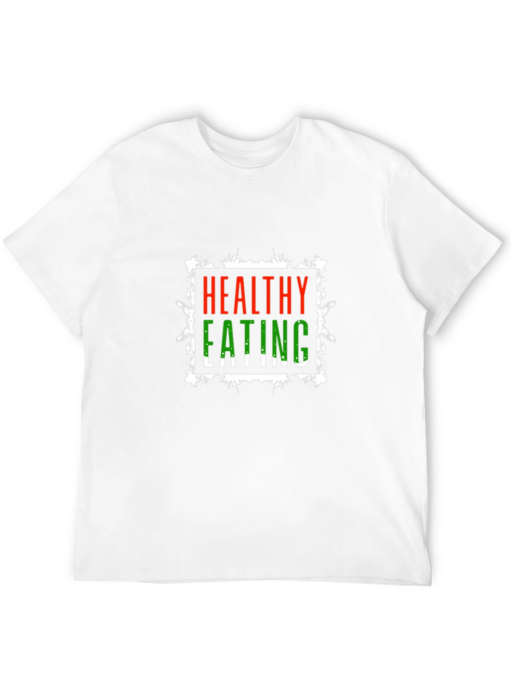 Healthy Eating Graphic Tee - Black Cotton T-Shirt