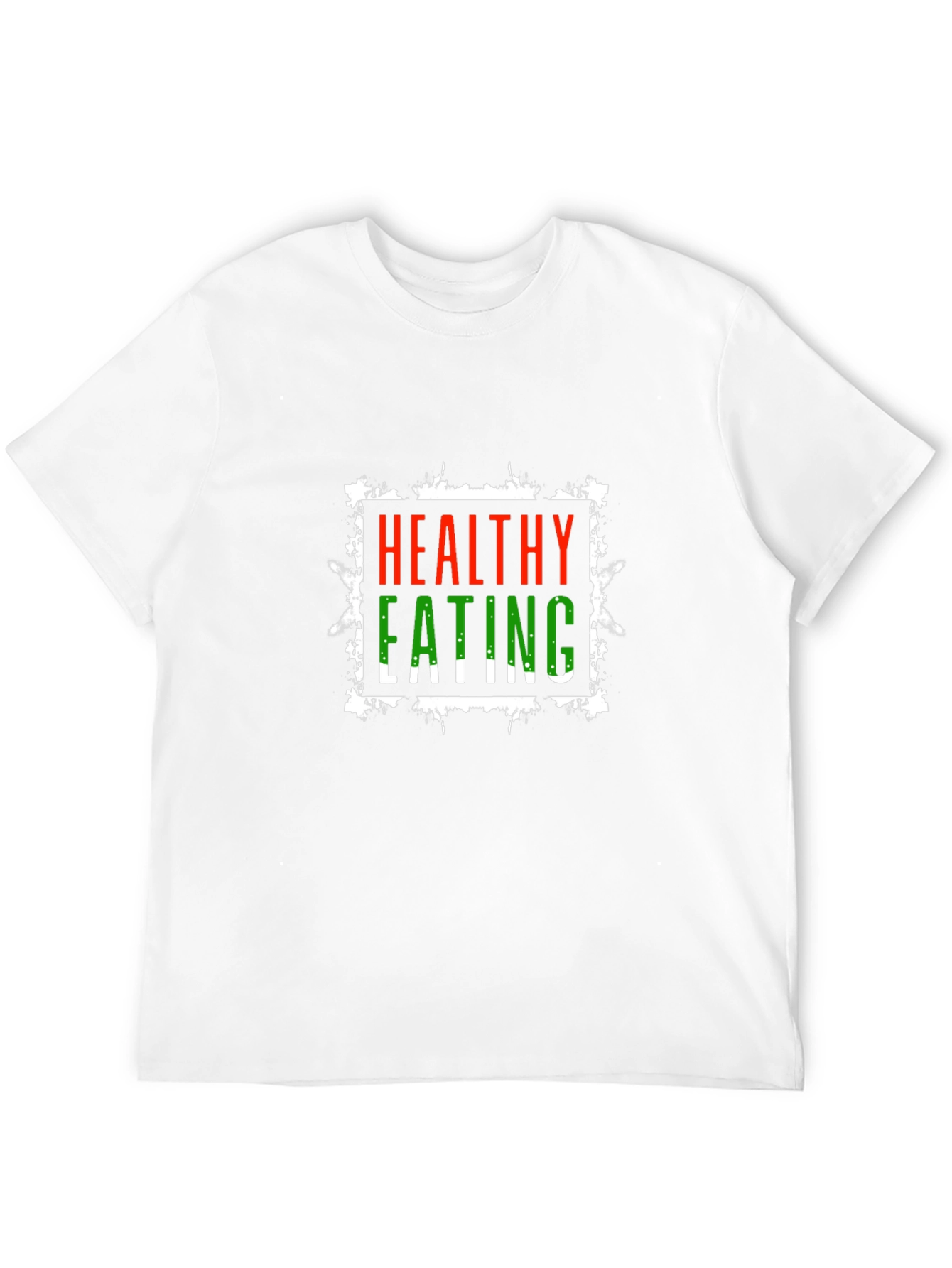 Healthy Eating Graphic Tee - Black Cotton T-Shirt