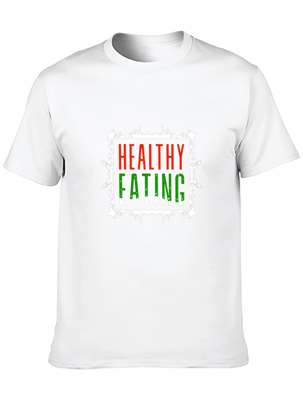 Healthy Eating Graphic Tee - Black Cotton T-Shirt