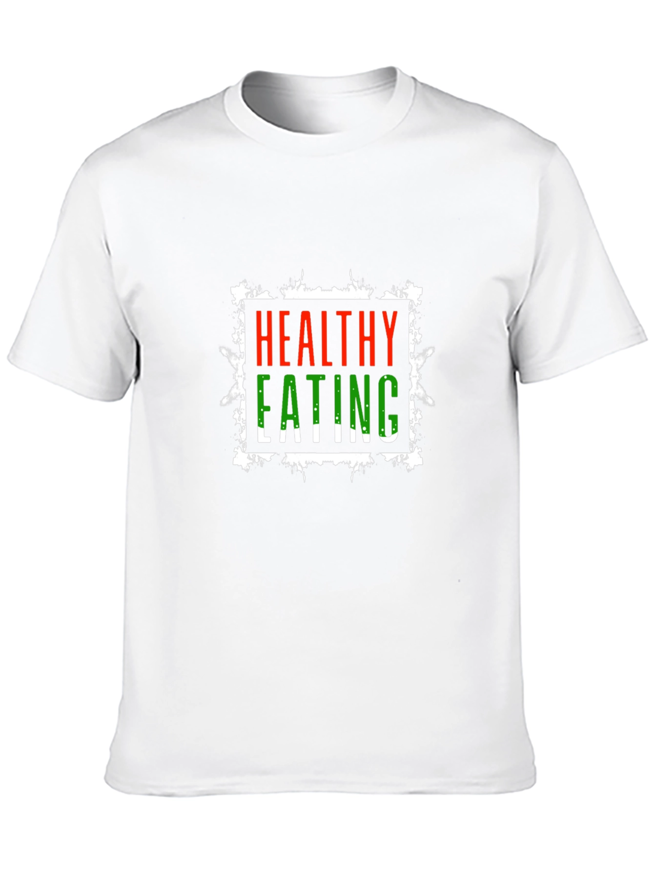 Healthy Eating Graphic Tee - Black Cotton T-Shirt