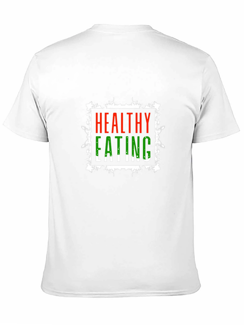 Healthy Eating Graphic Tee - Black Cotton T-Shirt