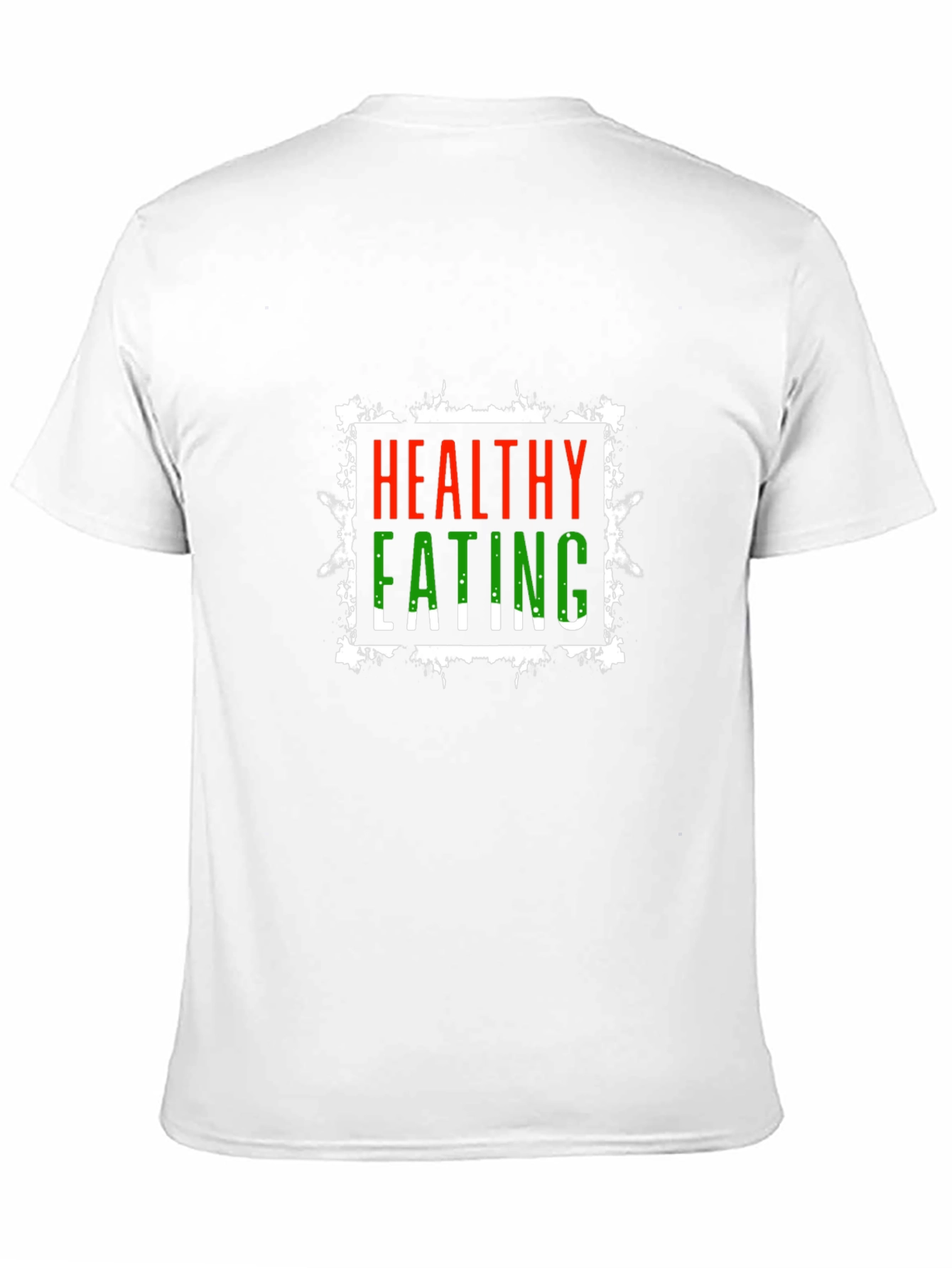 Healthy Eating Graphic Tee - Black Cotton T-Shirt