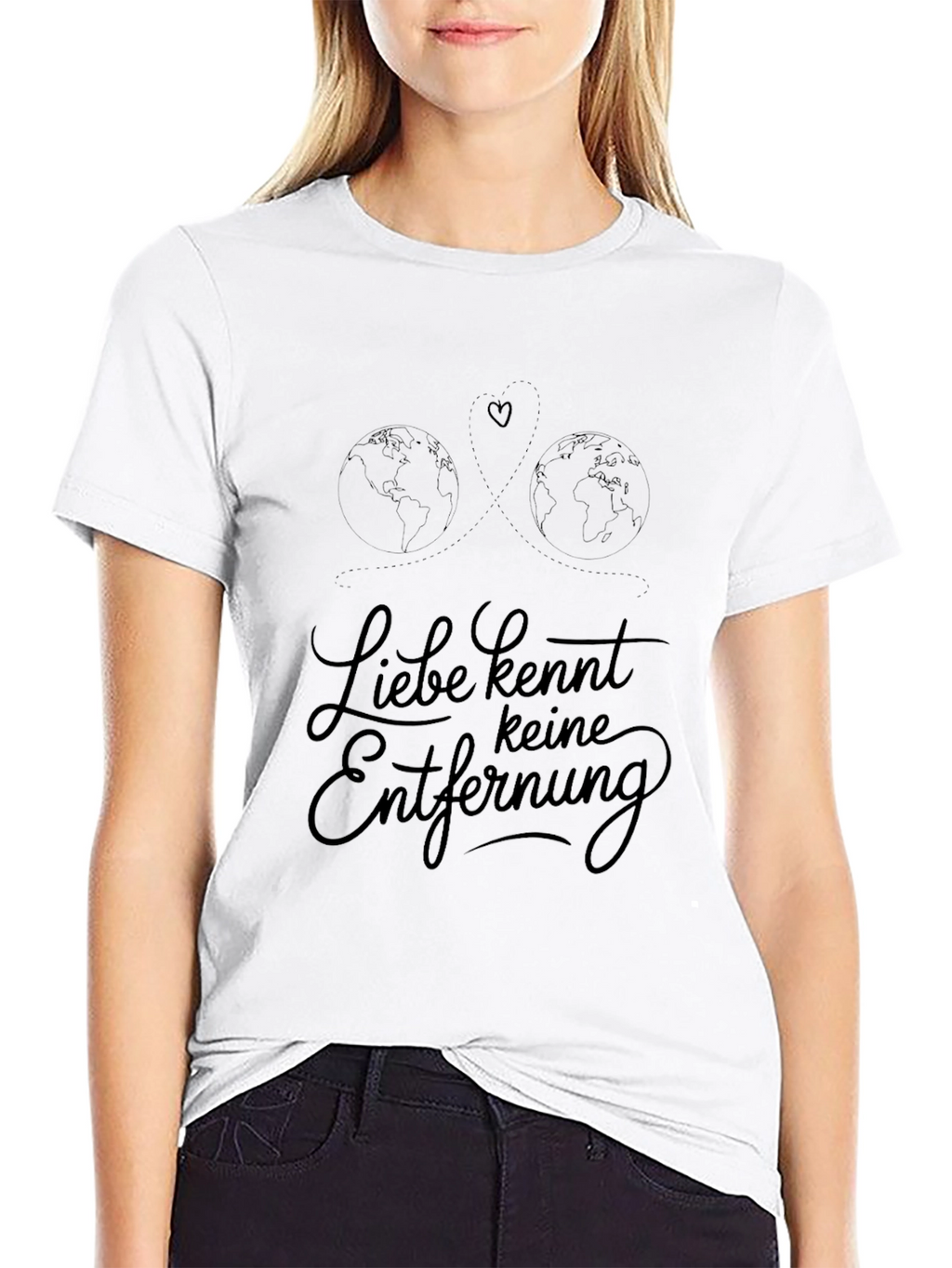 Liebe Kennt Keine Entfernung Black T-Shirt