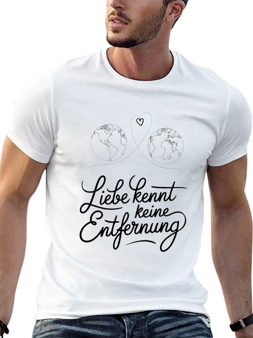 Liebe Kennt Keine Entfernung Black T-Shirt