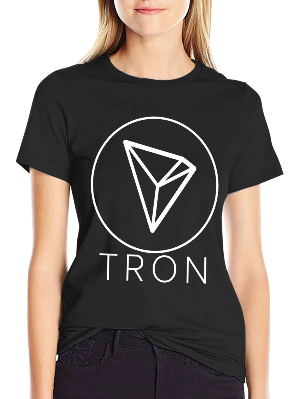 Tron Cryptocurrency T-Shirt - Black Cotton Blend