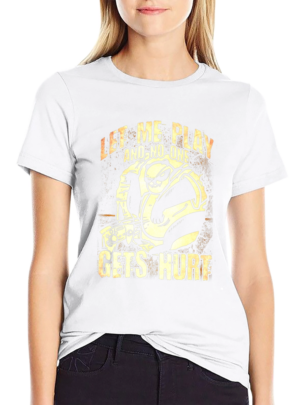 Gamer Panda Graphic T-Shirt - Let Me Play Design
