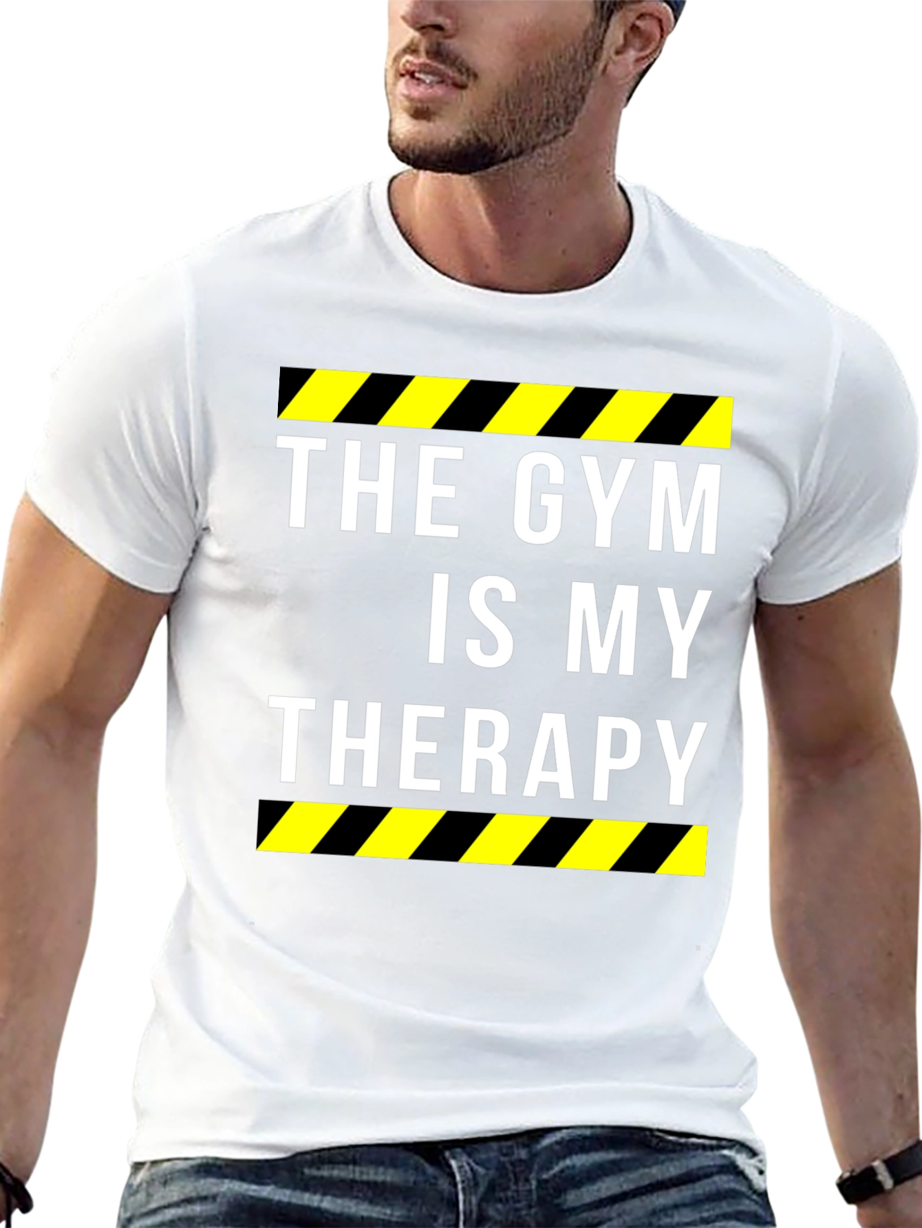 Gym Therapy Black Graphic T-Shirt for Men