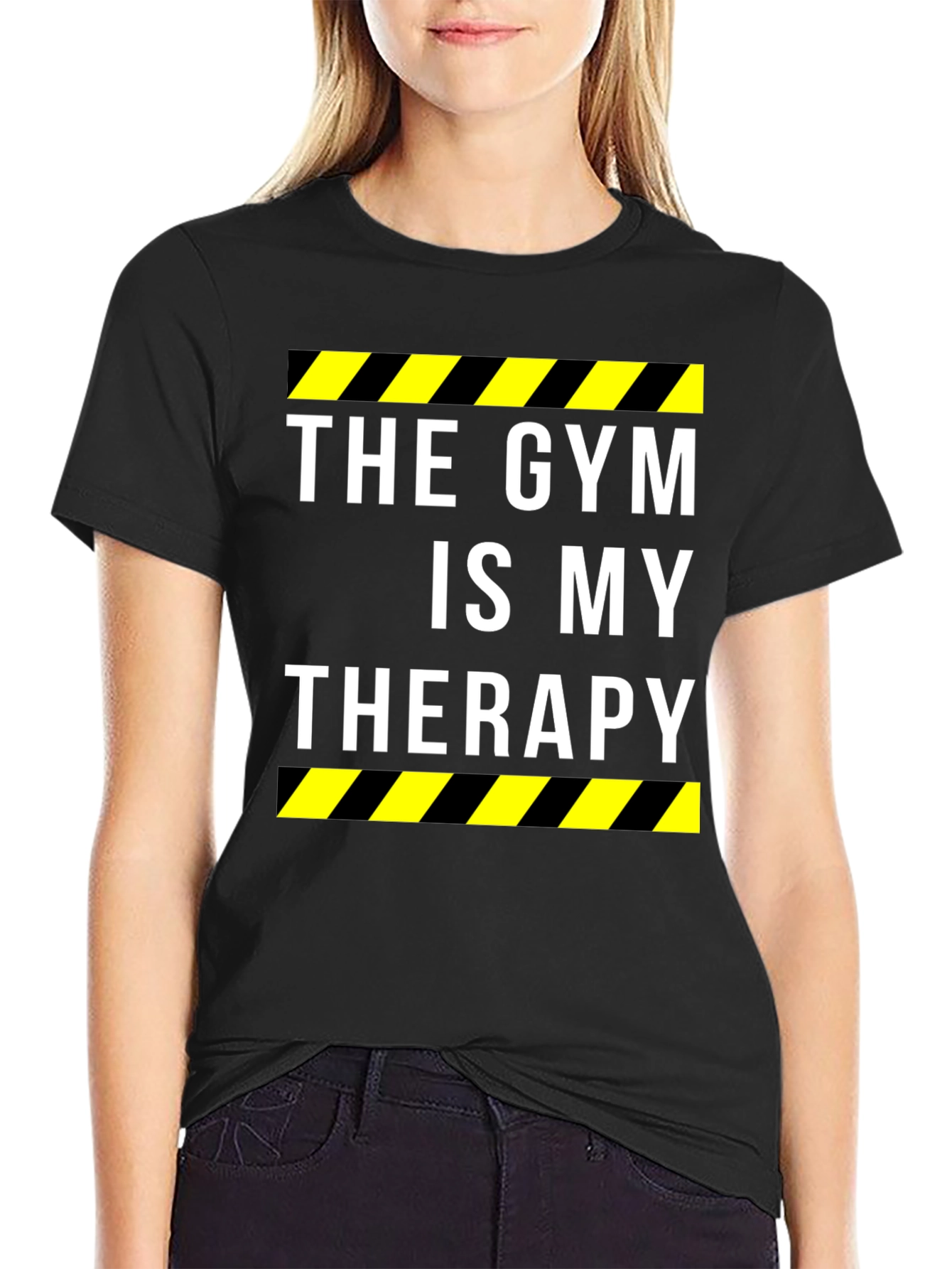 Gym Therapy Black Graphic T-Shirt for Men