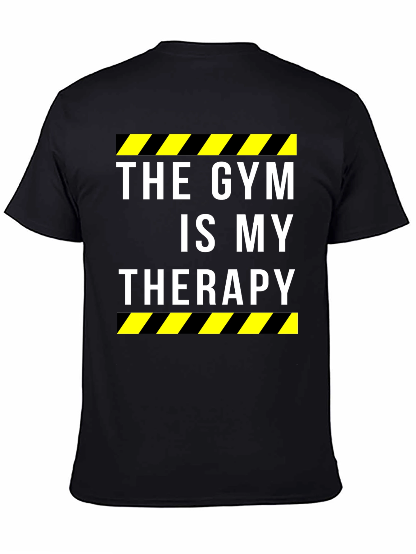 Gym Therapy Black Graphic T-Shirt for Men