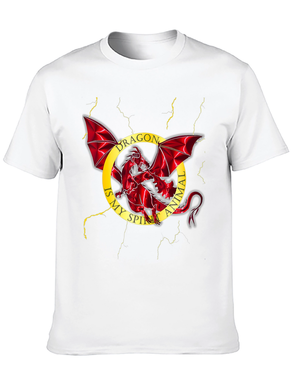 Dragon Spirit Animal Black T-Shirt