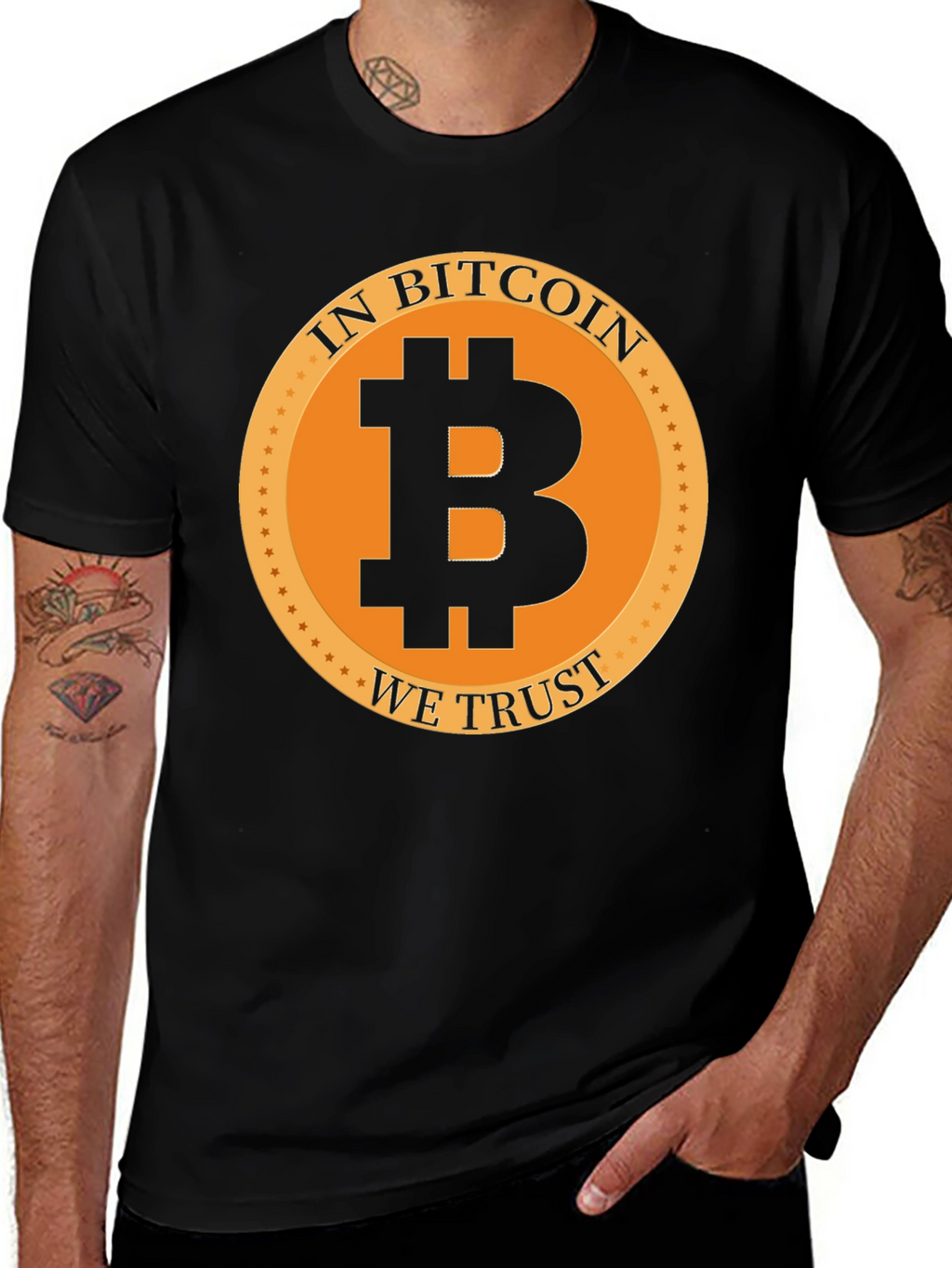 In Bitcoin We Trust Black Graphic Tee
