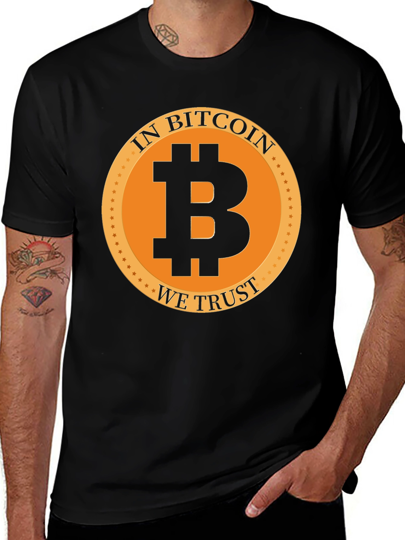 In Bitcoin We Trust Black Graphic Tee